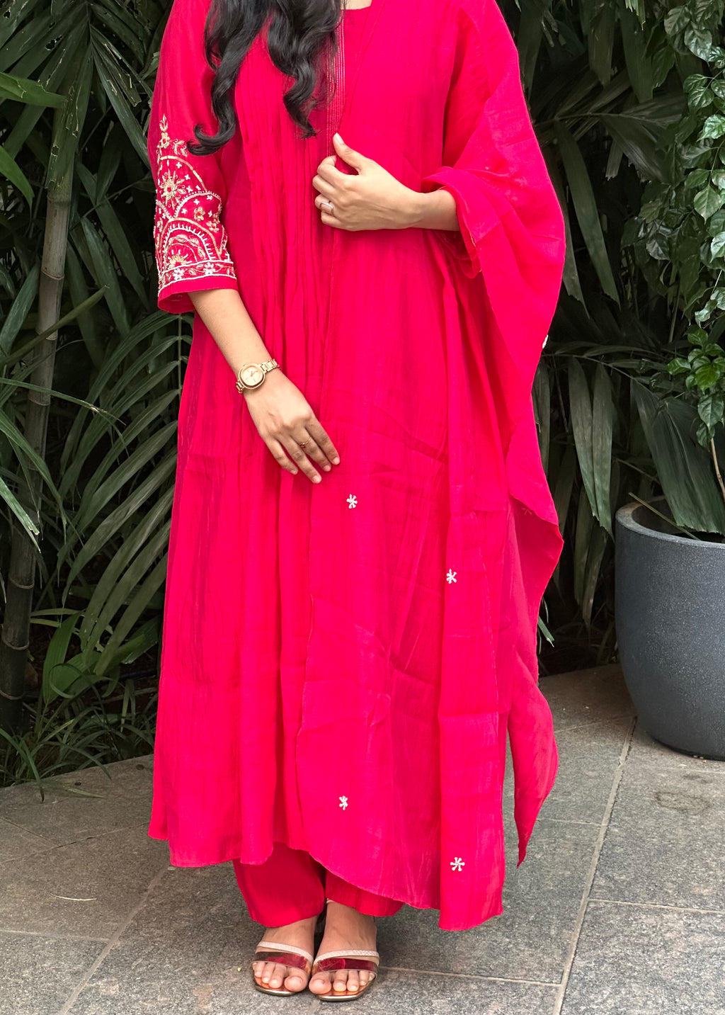 MAL CHANDERI STITCHED SUIT