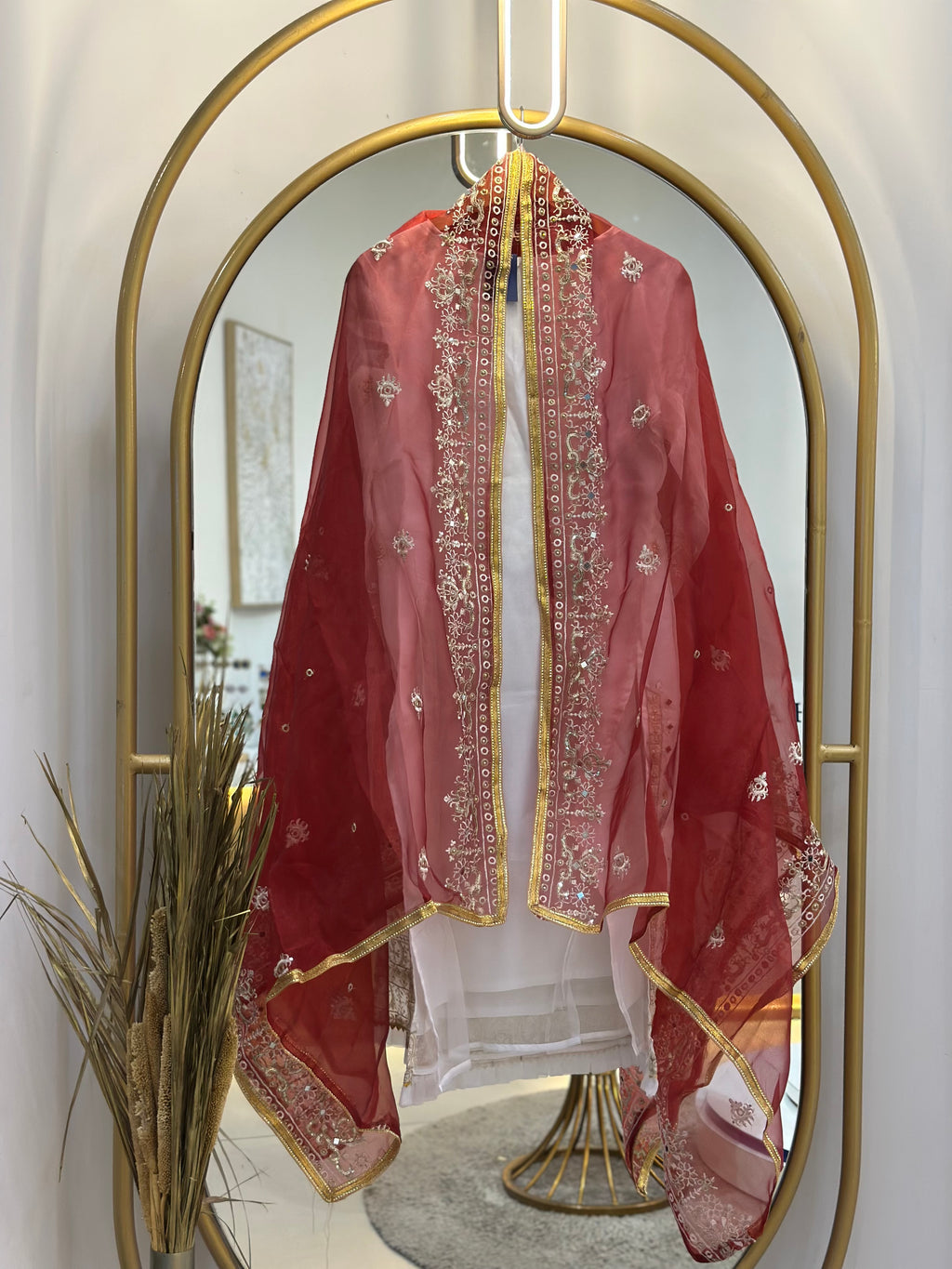 Organza  Partywear Stitched