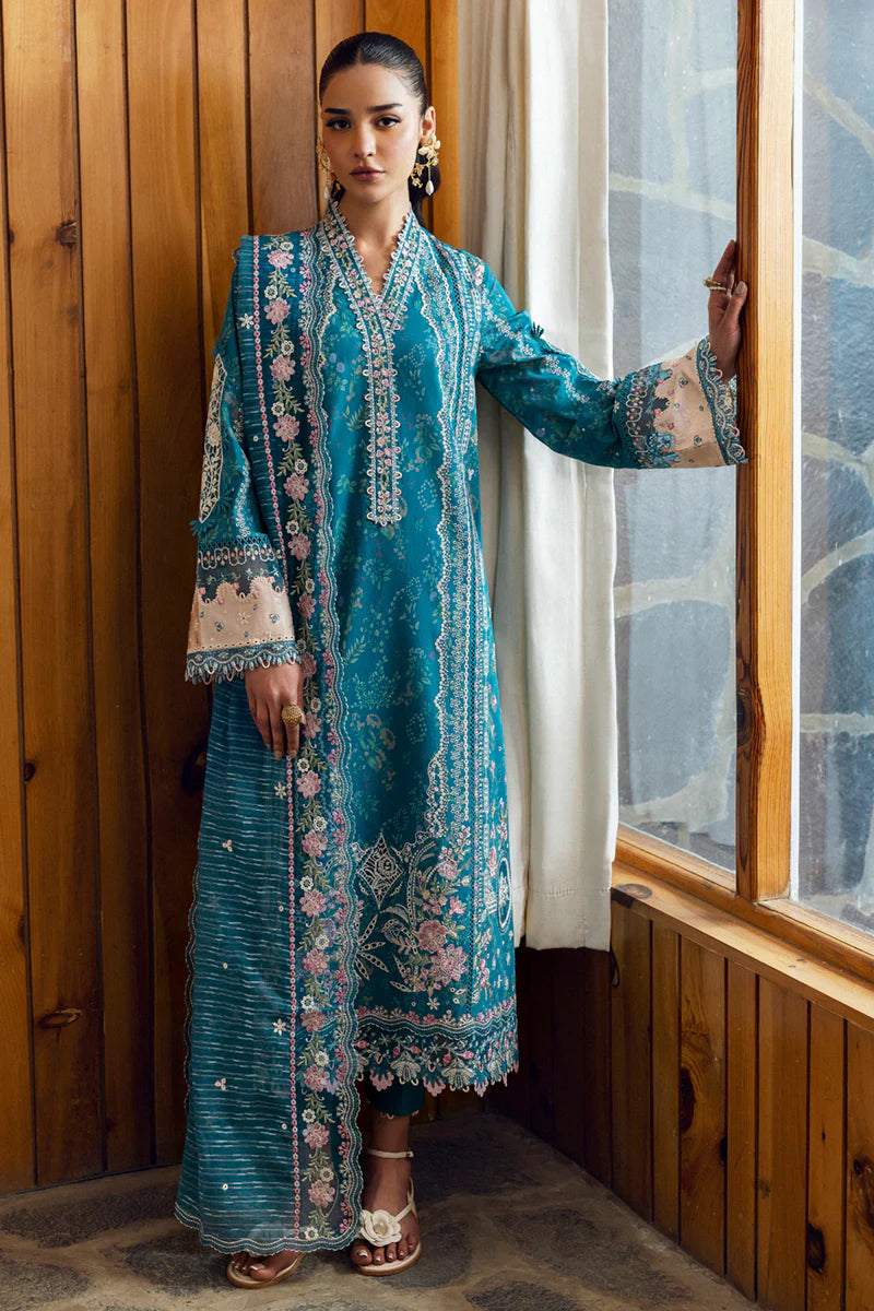Qalamkar Qlinekari Lawn- Unstitched