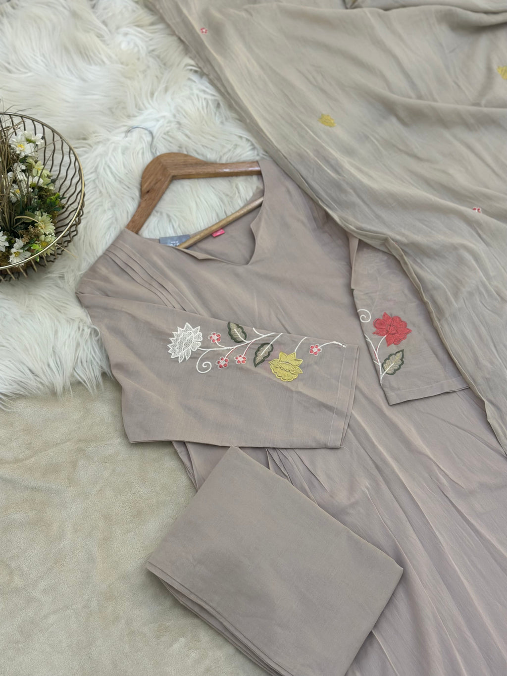 Cotton Blend Stitched Suit
