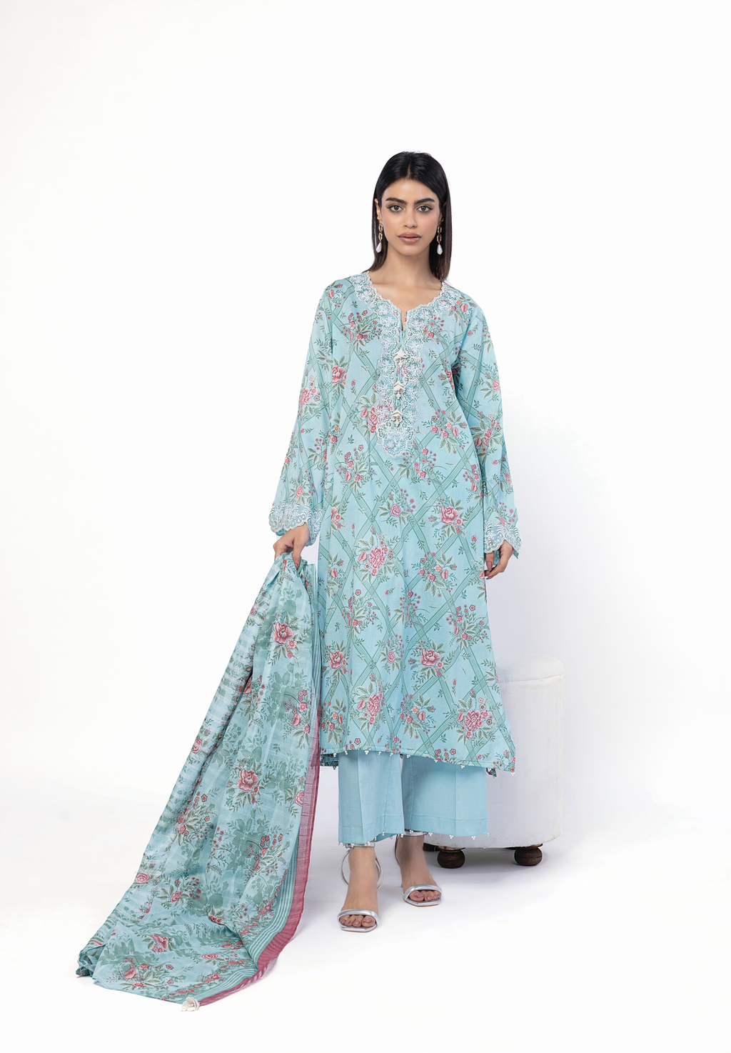 KHAADI EMBROIDERED UNSTITCHED