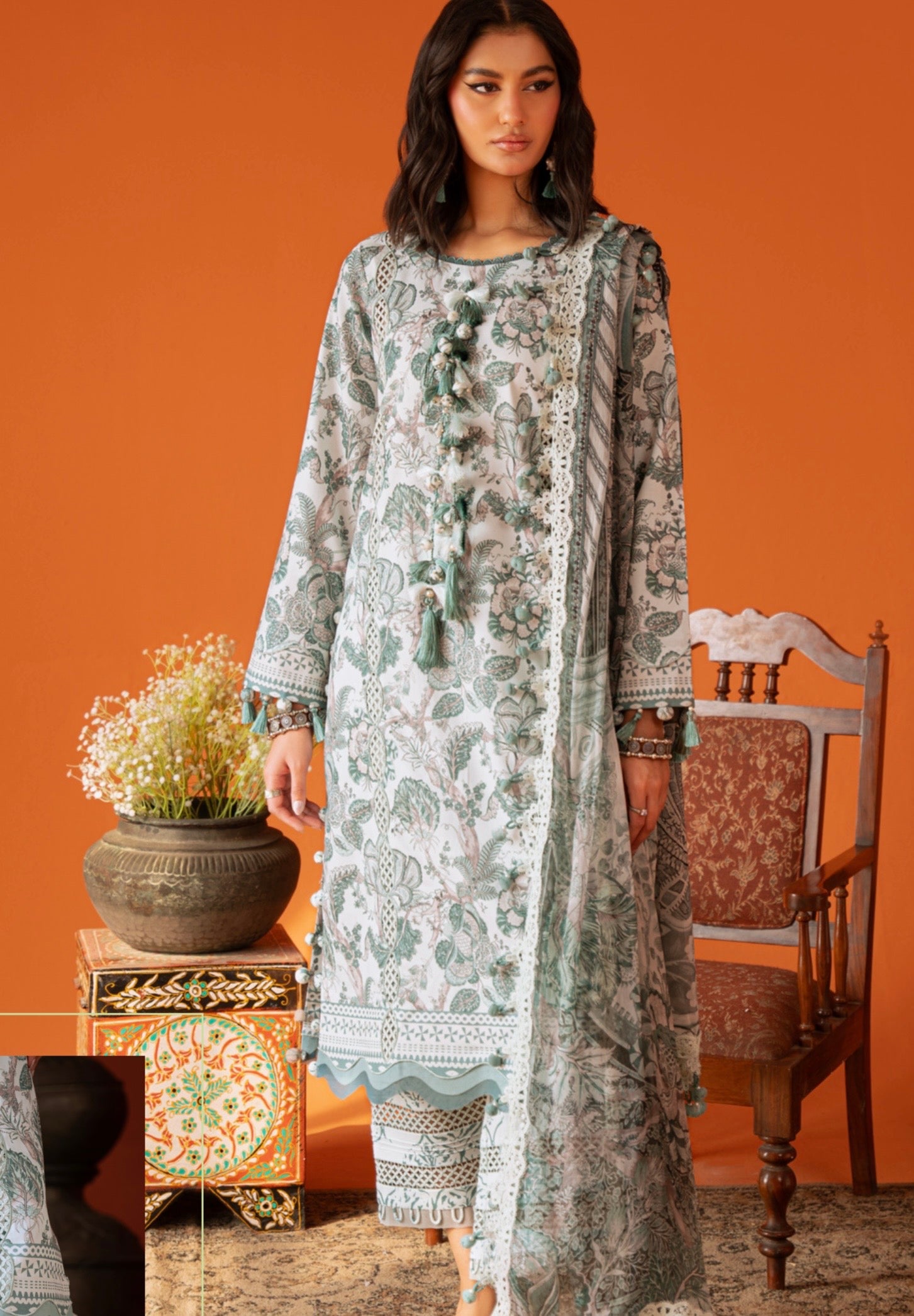 Jade Lumea Prints Chiffon Dupatta