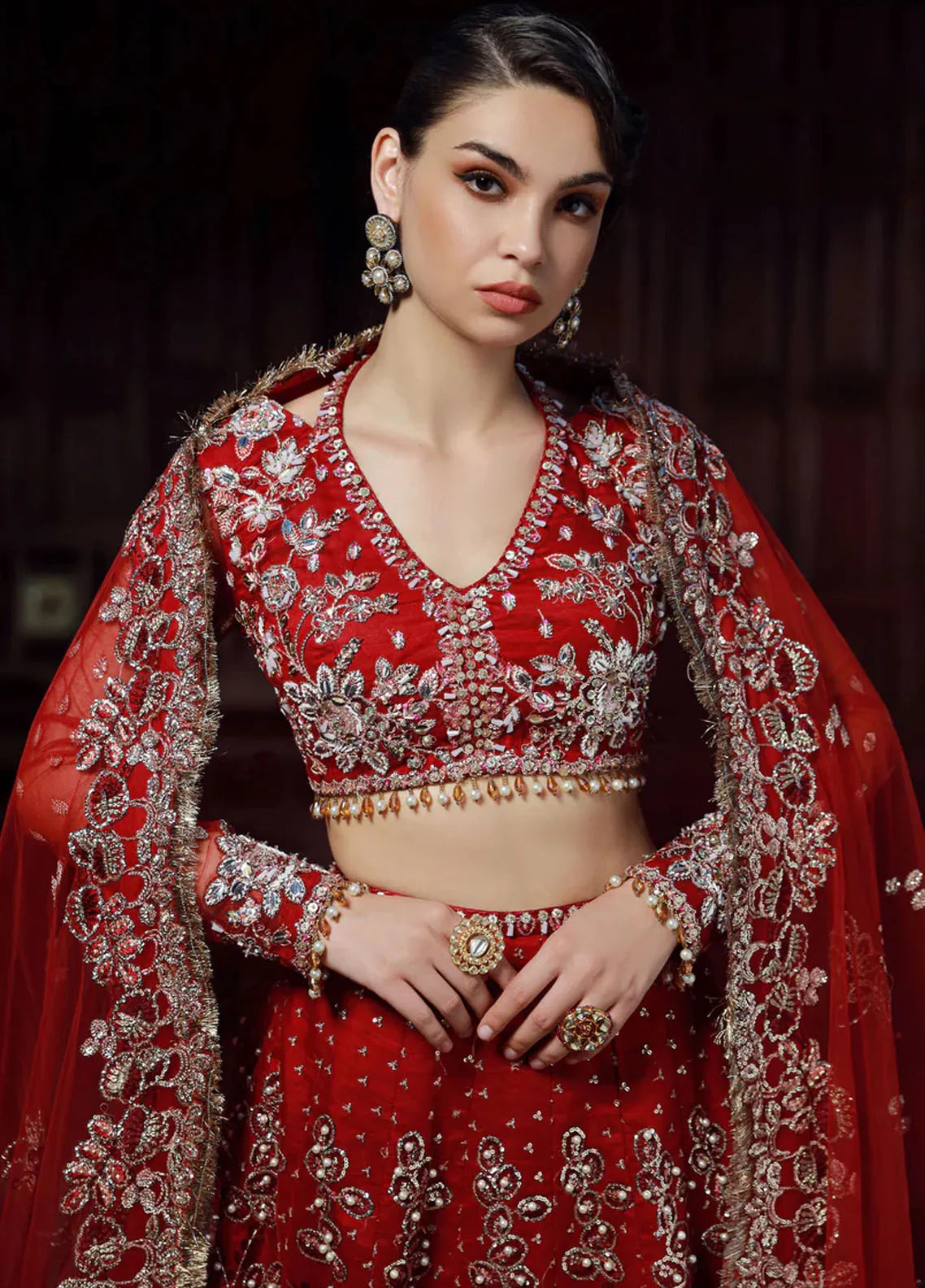 Ermina By Ezra Embroidered Net Suit Unstitched 4 Piece
