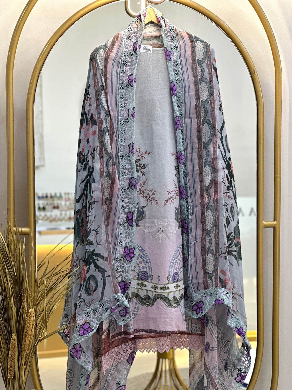 Cotton Embroidered Stitched Suit