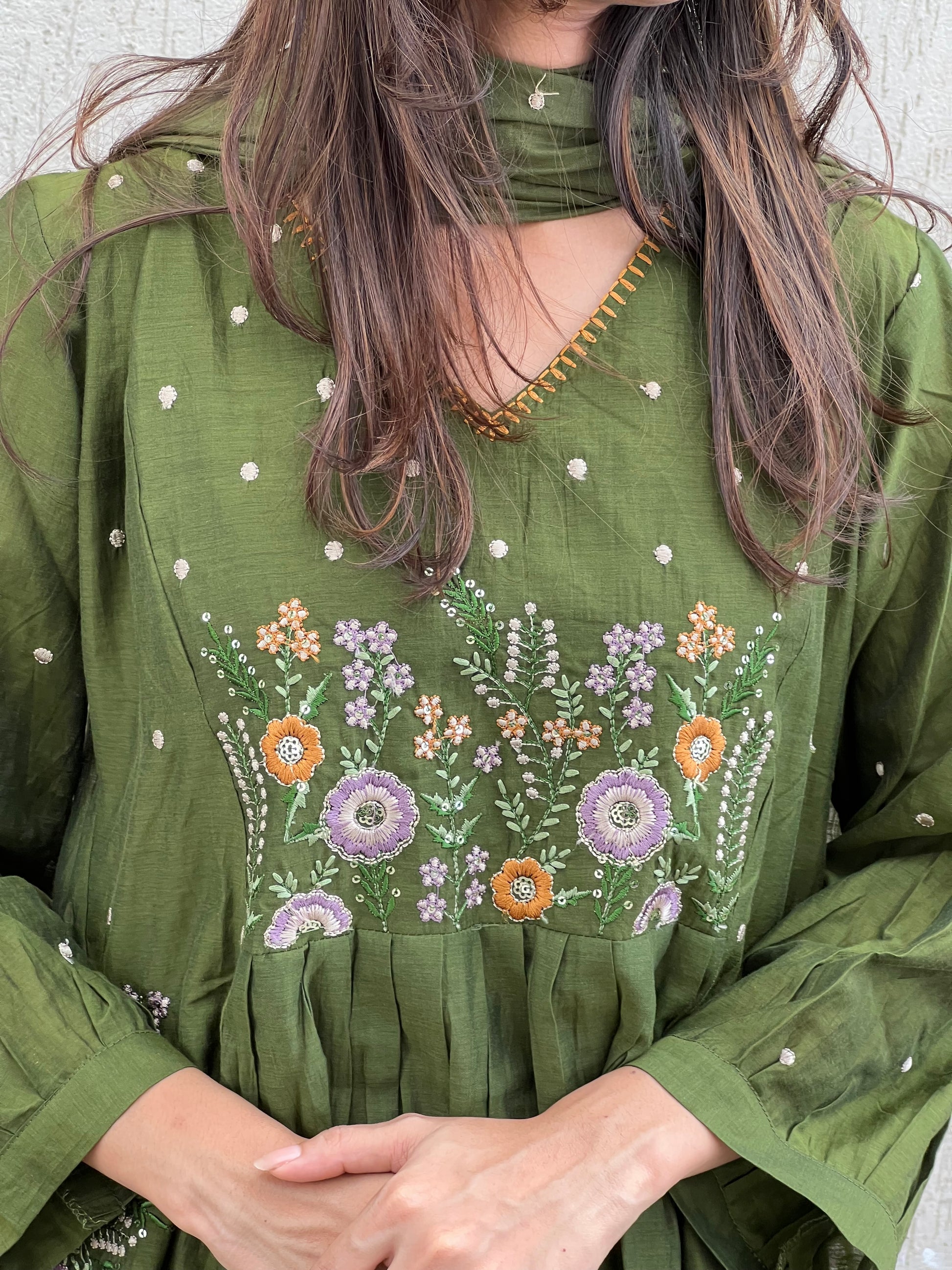MAL CHANDERI STITCHED SUIT