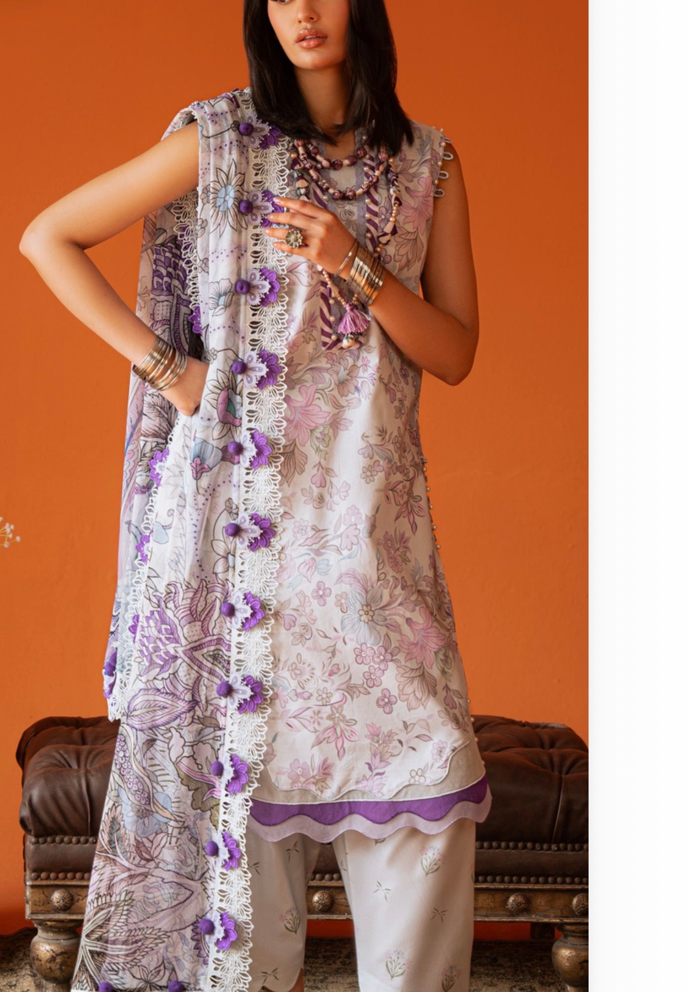 Jade Lumea Prints Chiffon Dupatta