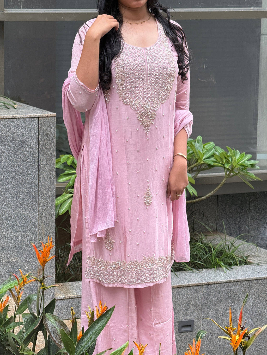 Chiffon Silk 3 pc Suit
