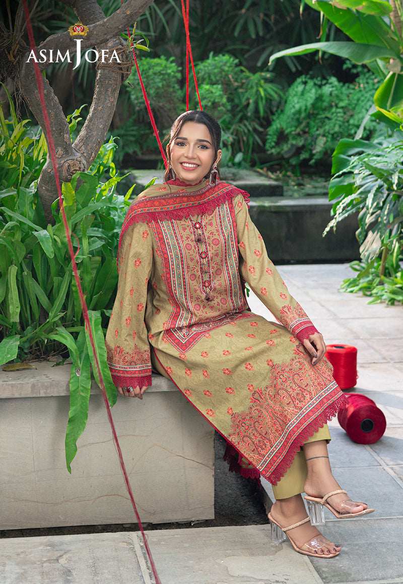 ASIM JOFA PRINTED LAWN 3 PC