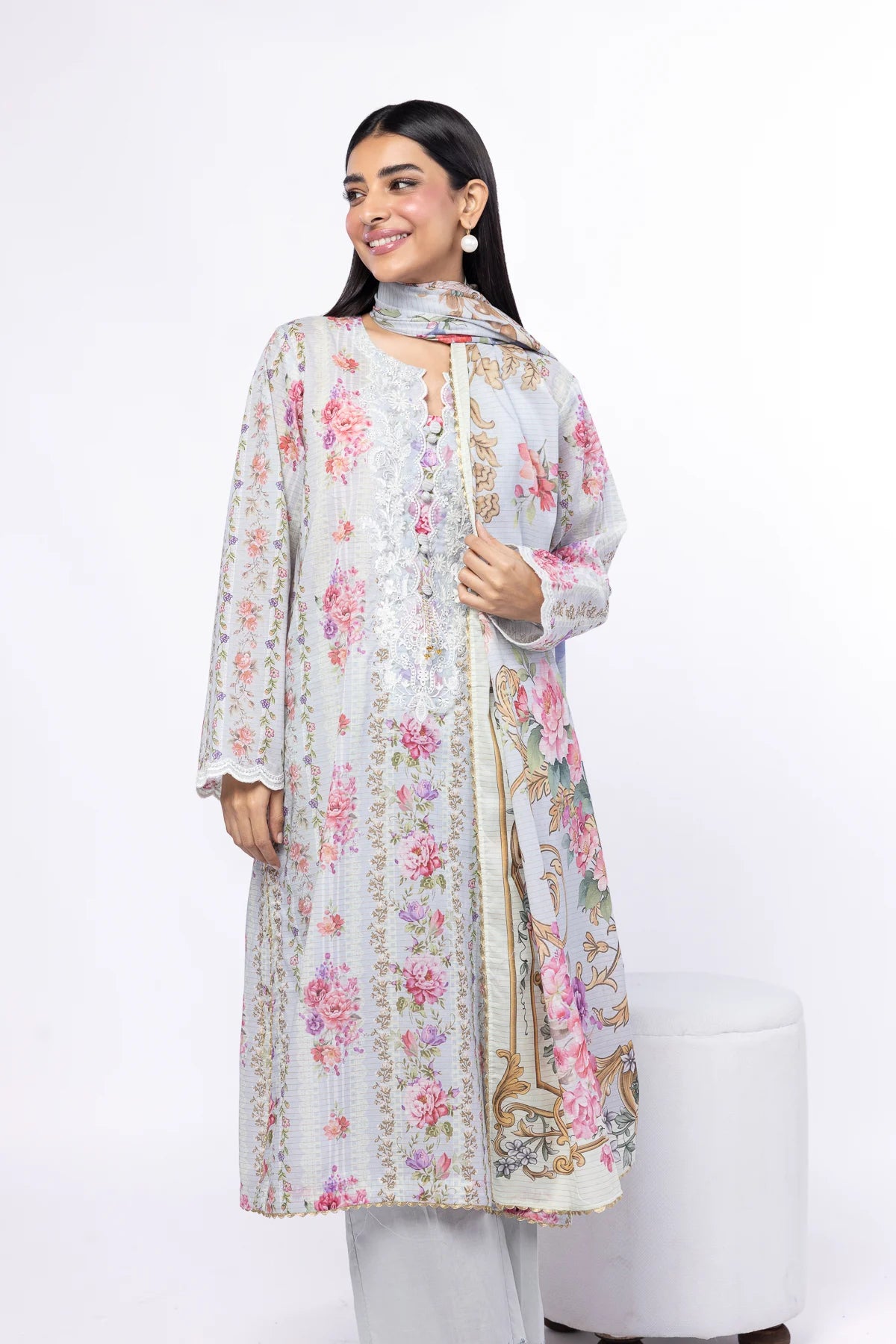 KHAADI EMBROIDERED UNSTITCHED