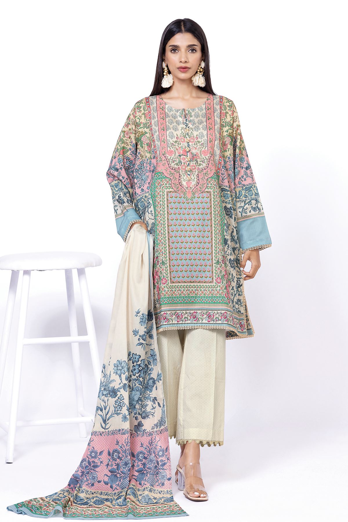 KHAADI EMBROIDERED UNSTITCHED