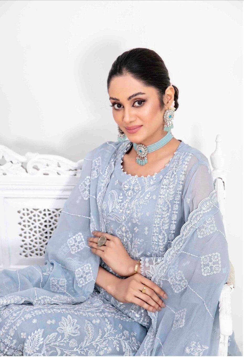 Rashieka stitched Party wear|grey