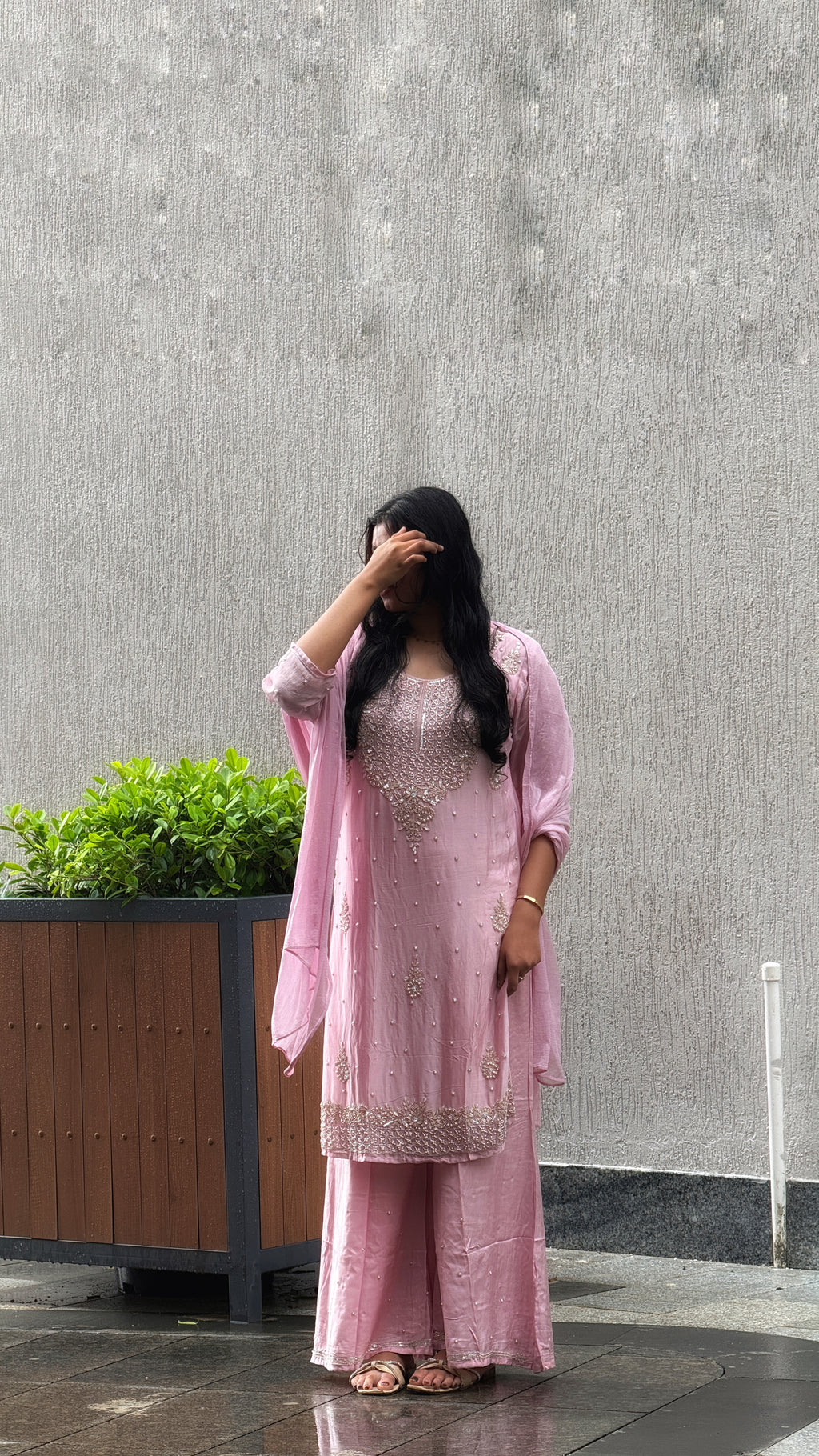 Chiffon Silk 3 pc Suit