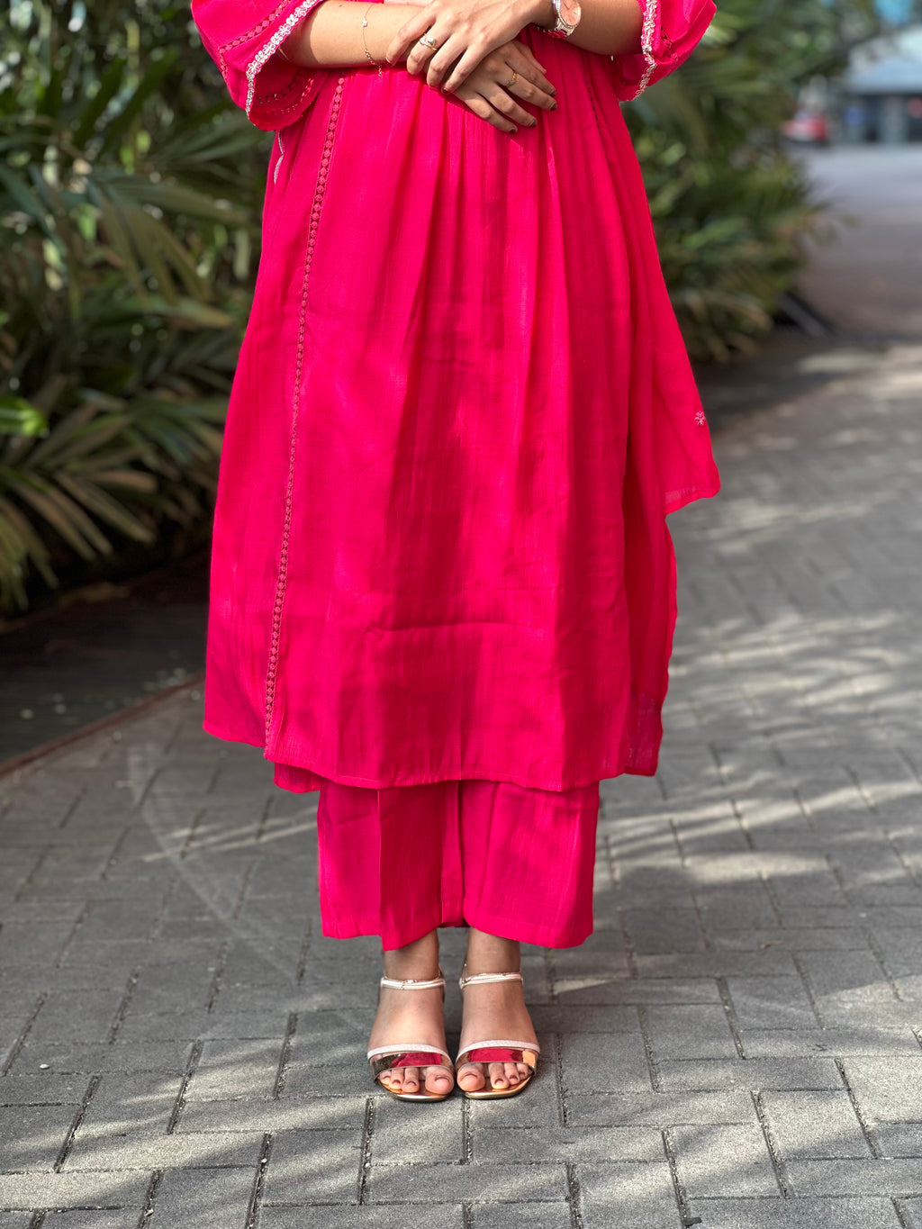 MAL CHANDERI STITCHED SUIT