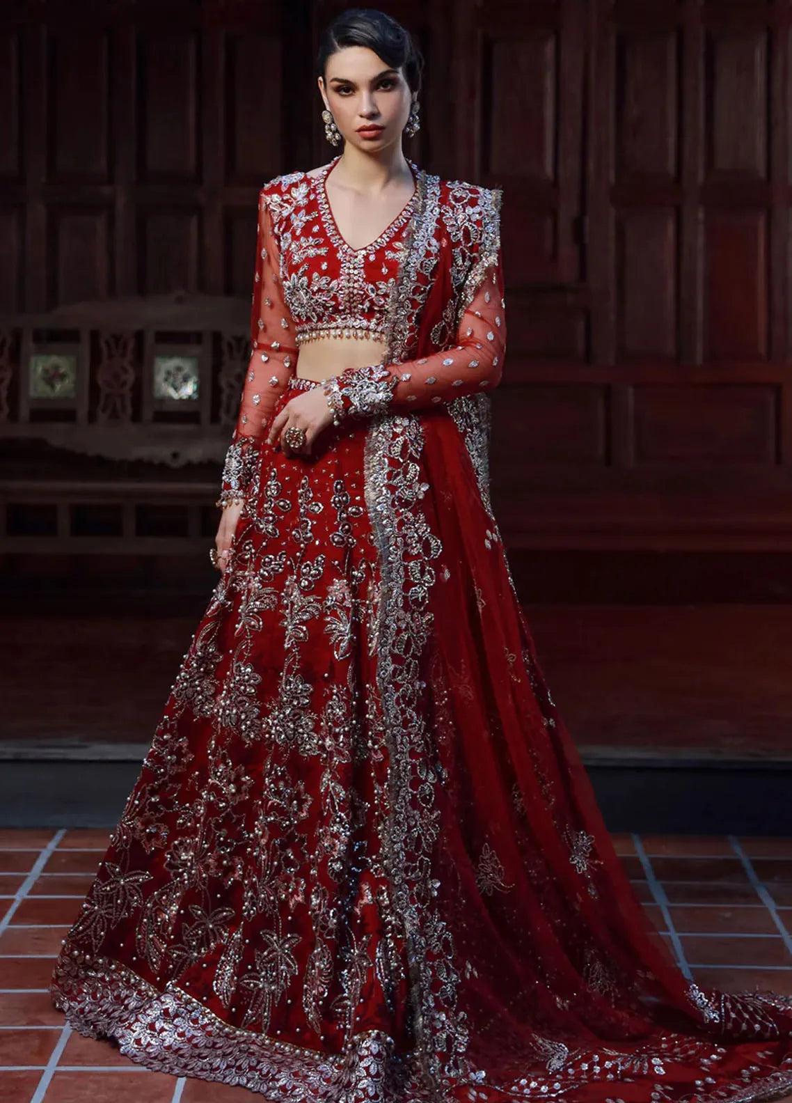 Ermina By Ezra Embroidered Net Suit Unstitched 4 Piece