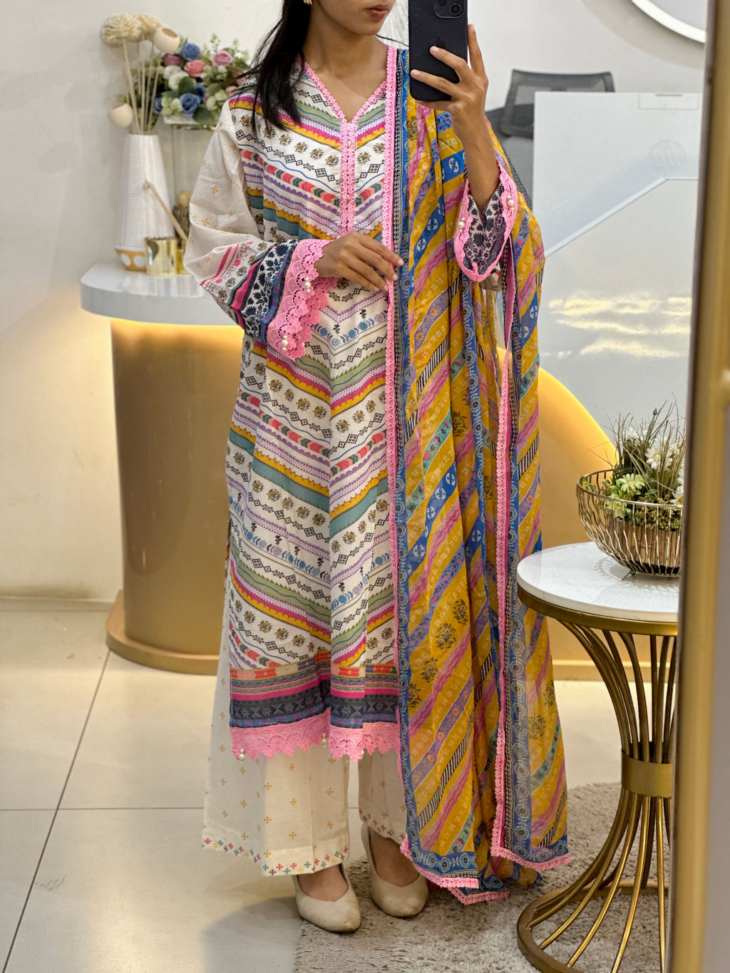 Stitched Lawn suit