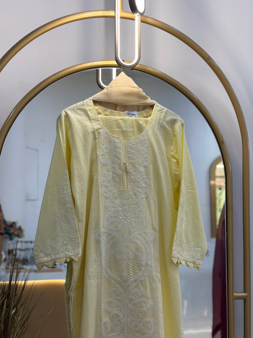 Embroidered Cotton Stitched Suit