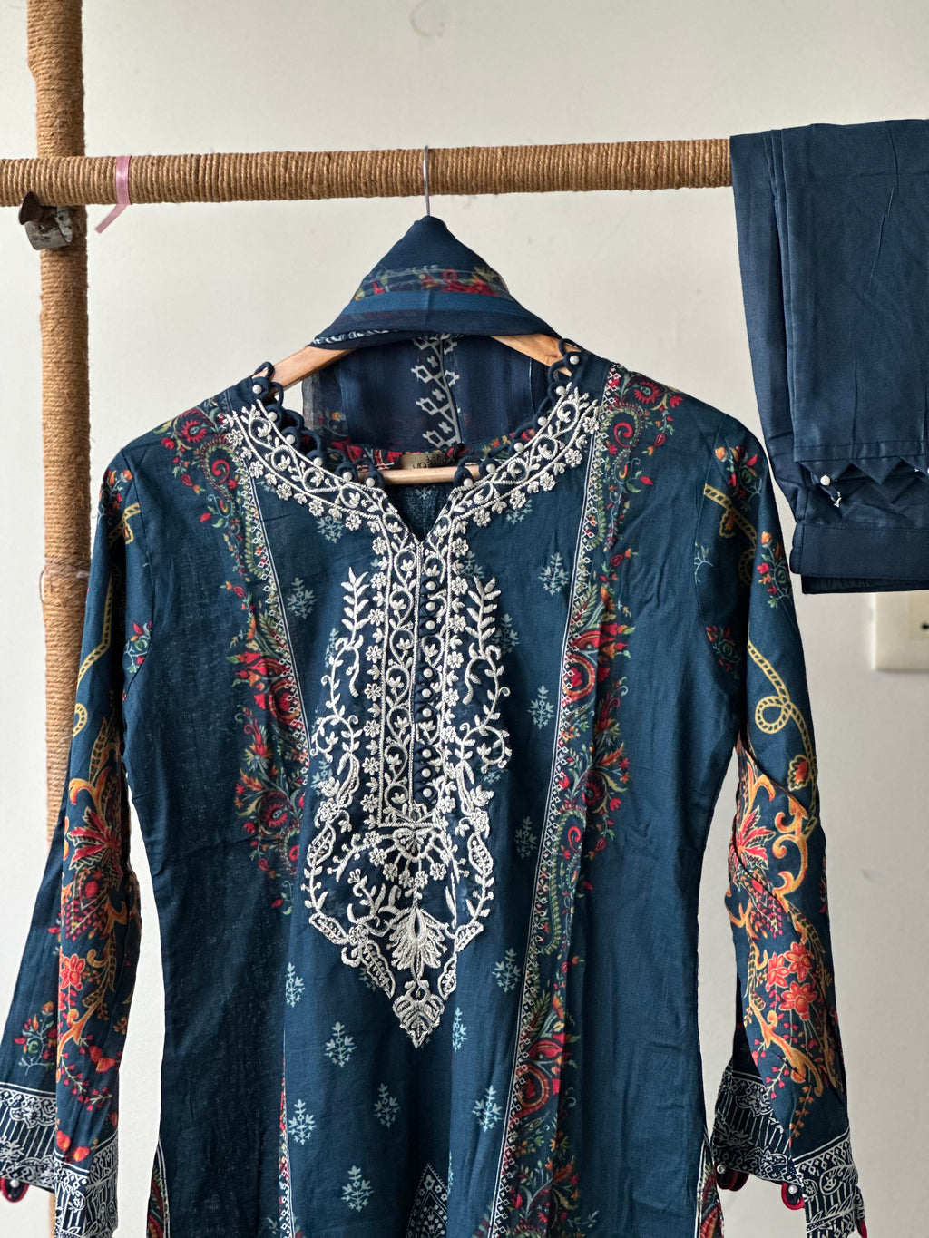 Cotton stitched 3 pc suit