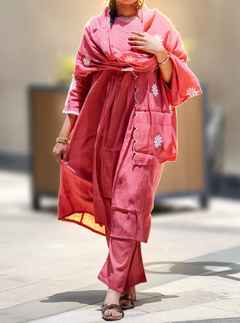 Embroidered Stitched Suit