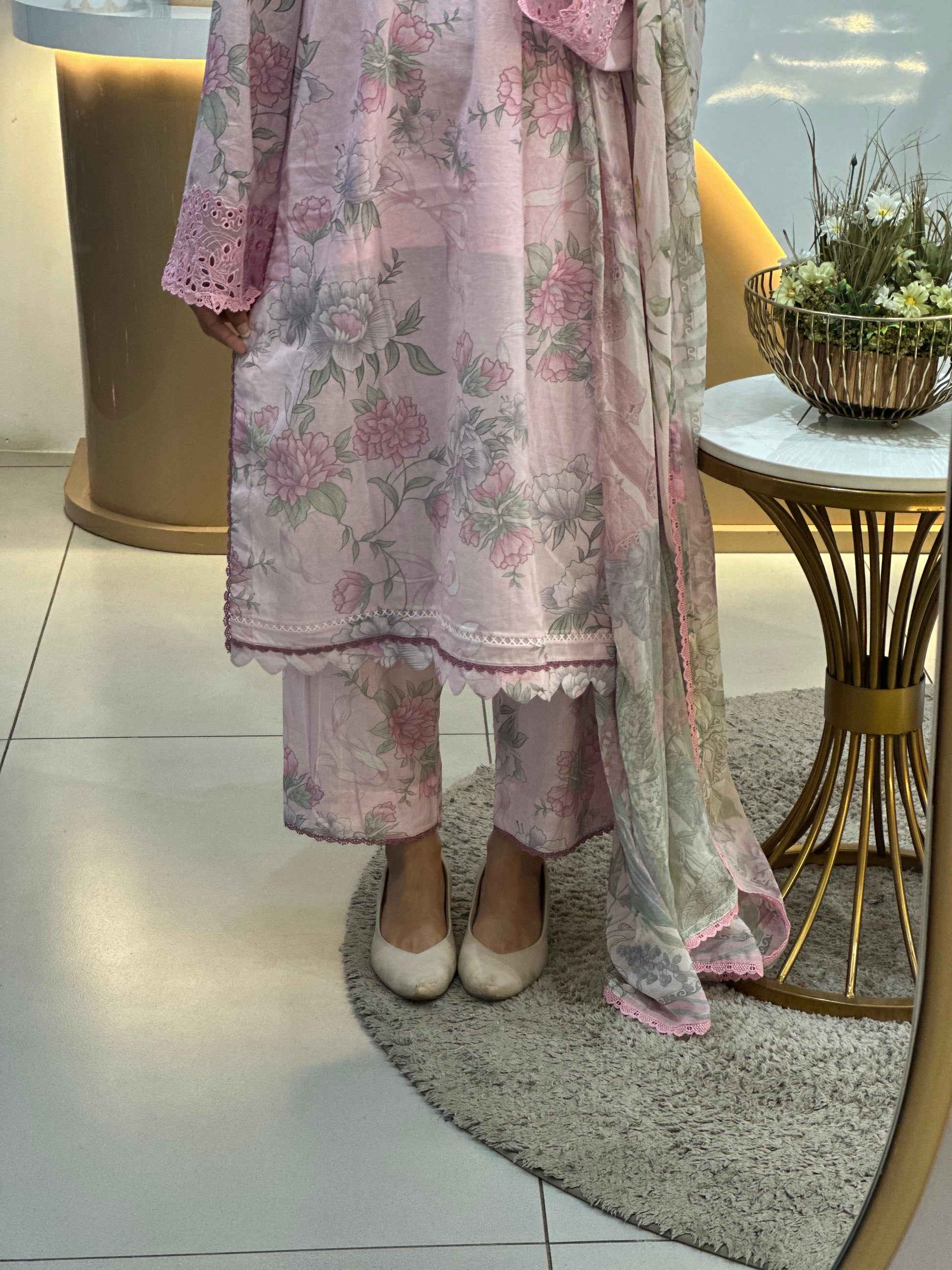 JADE FLORA LAWN STITCHED SUIT