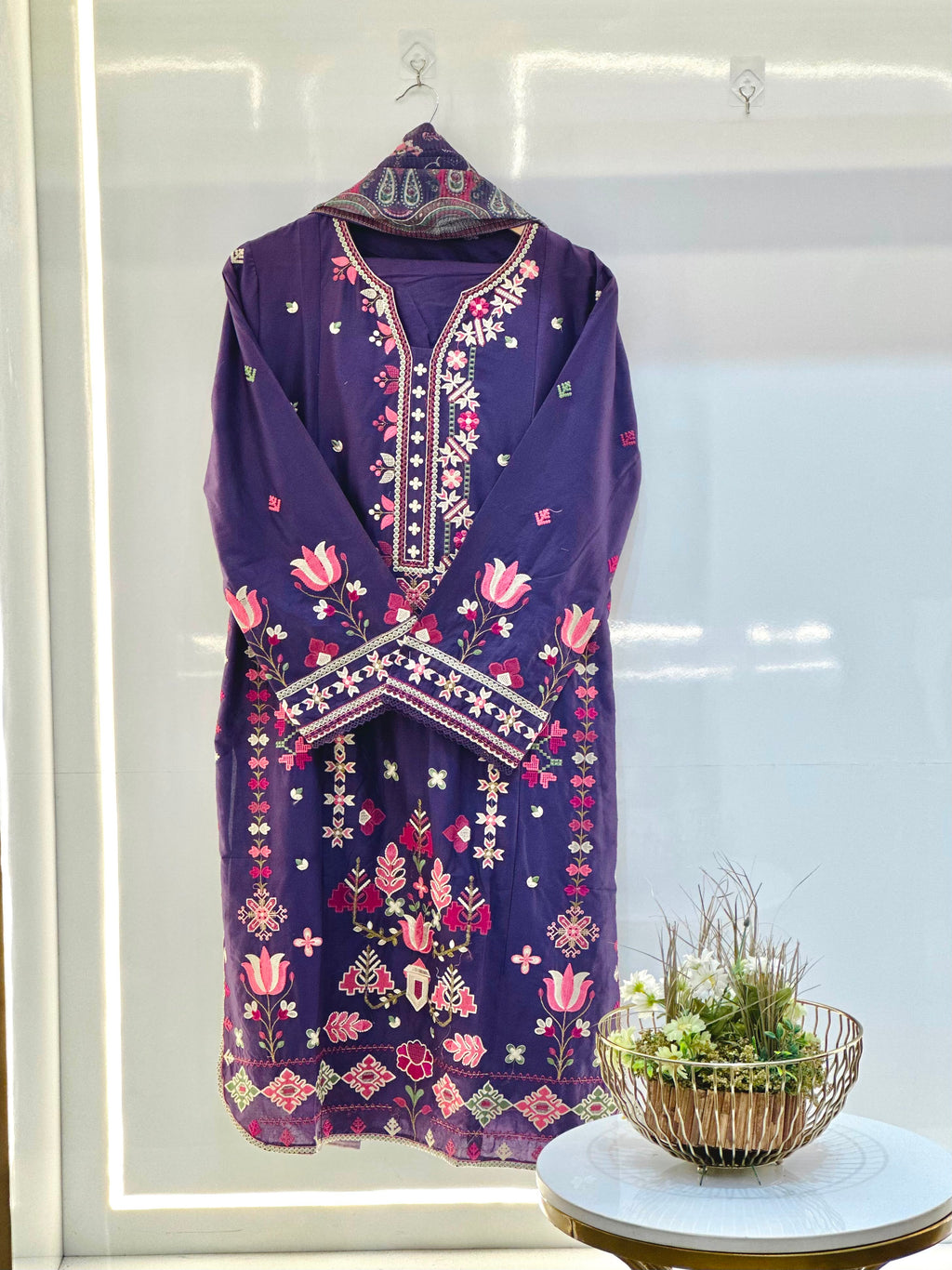 Binsaeed 3 PC Embroidered Lawn Shirt