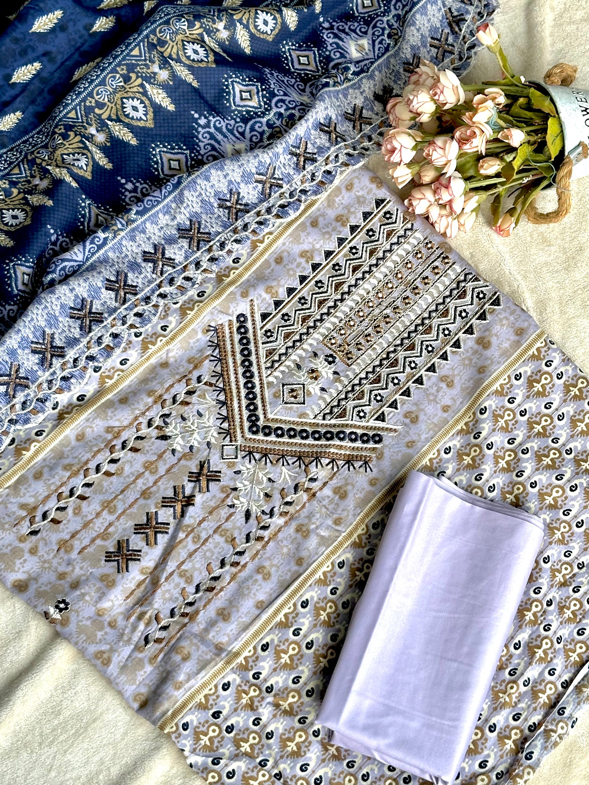 Cotton Unstitched Suit