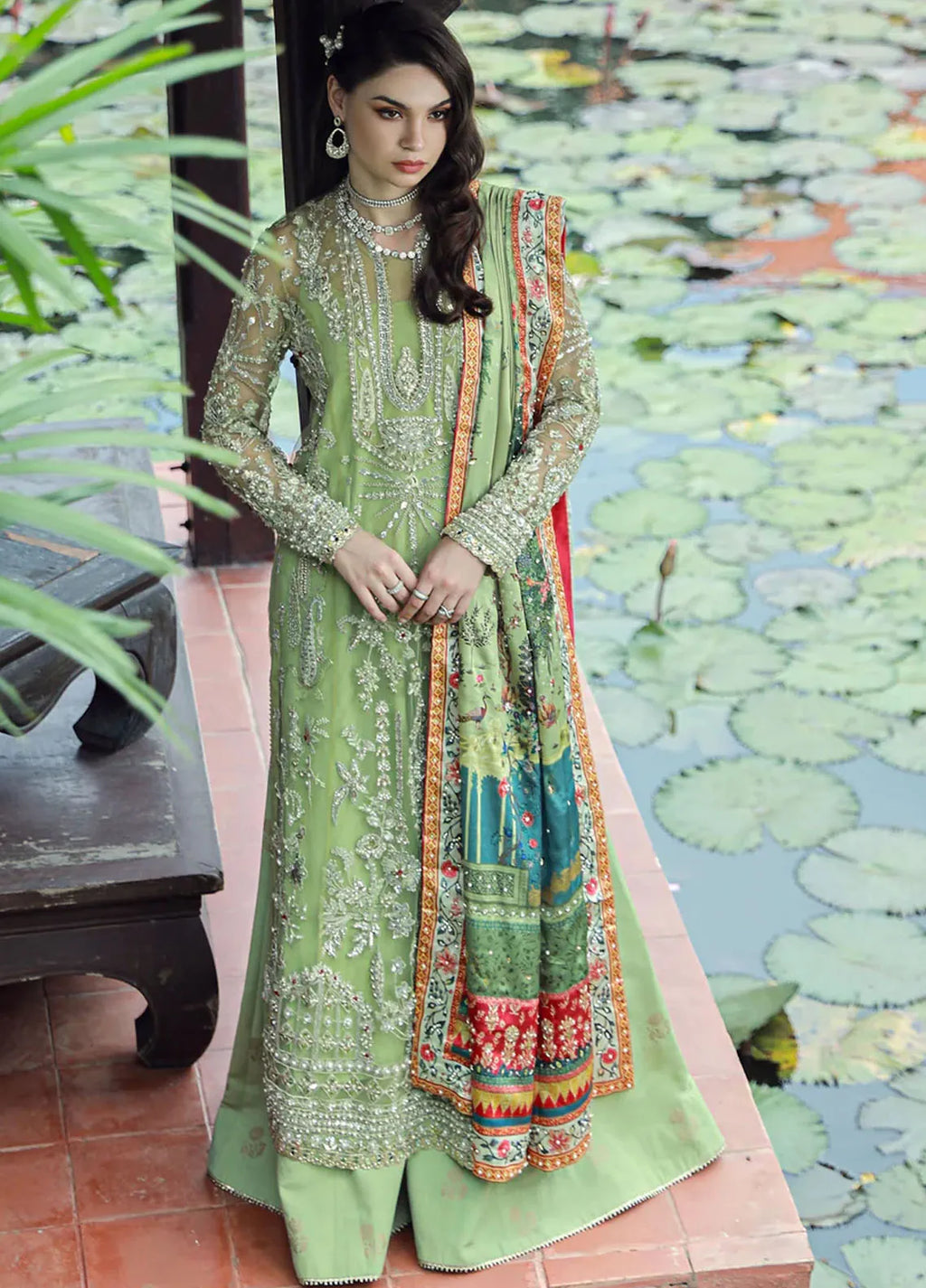 Ermina By Ezra Embroidered Net Suit Unstitched 4 Piece