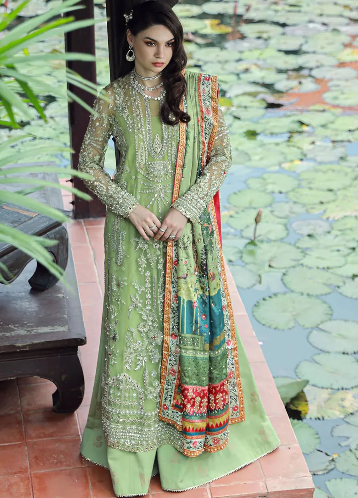 Ermina By Ezra Embroidered Net Suit Unstitched 4 Piece