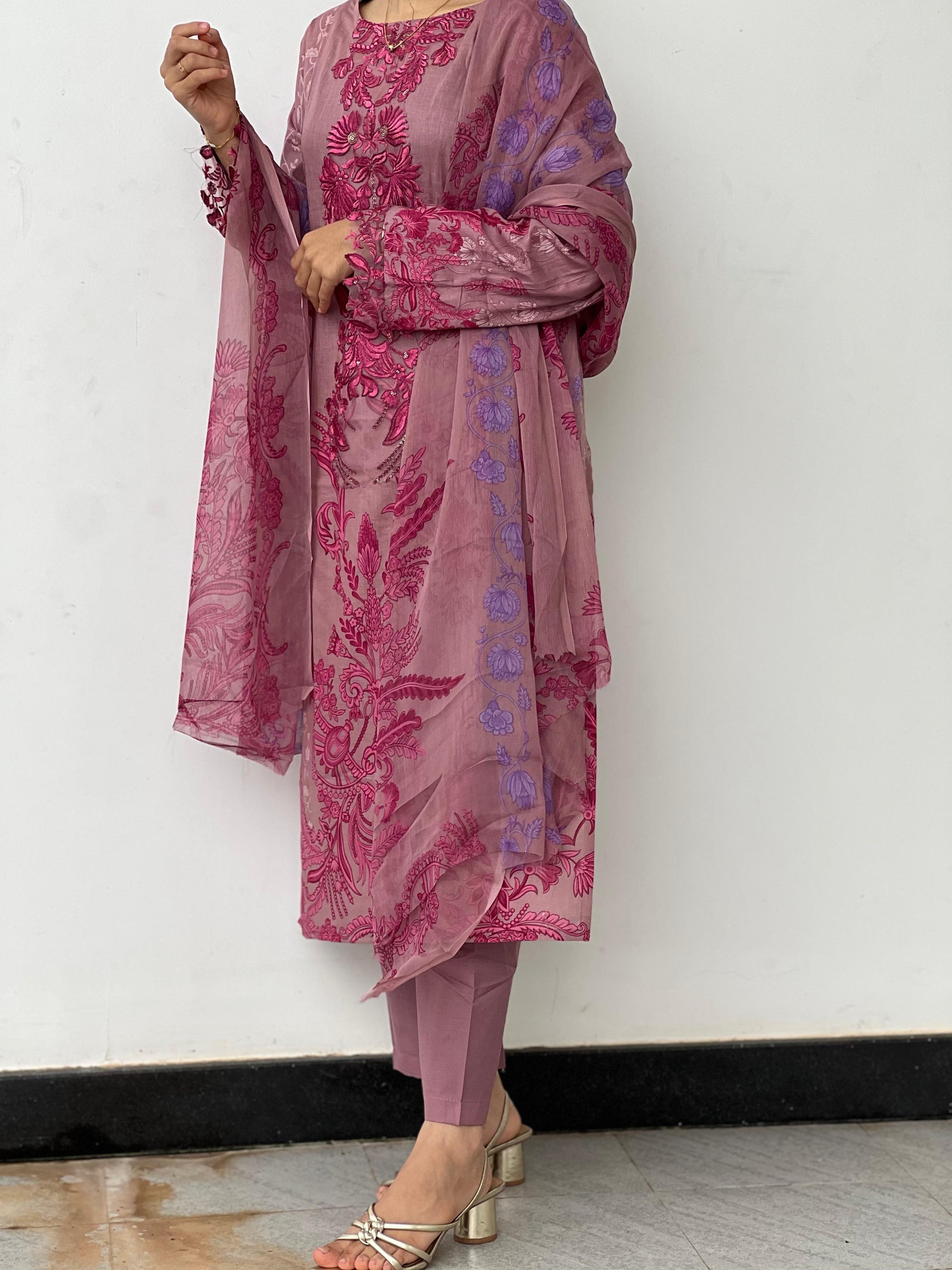 Cotton Stitched 3 PC Suit