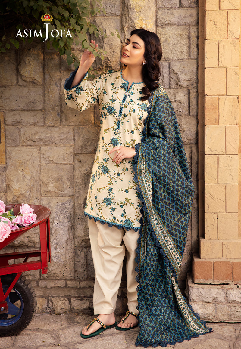 ASIM JOFA PRINTED LAWN 3 PC
