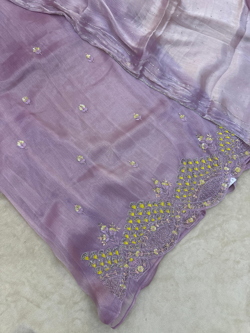 Partywear Unstitched Suit
