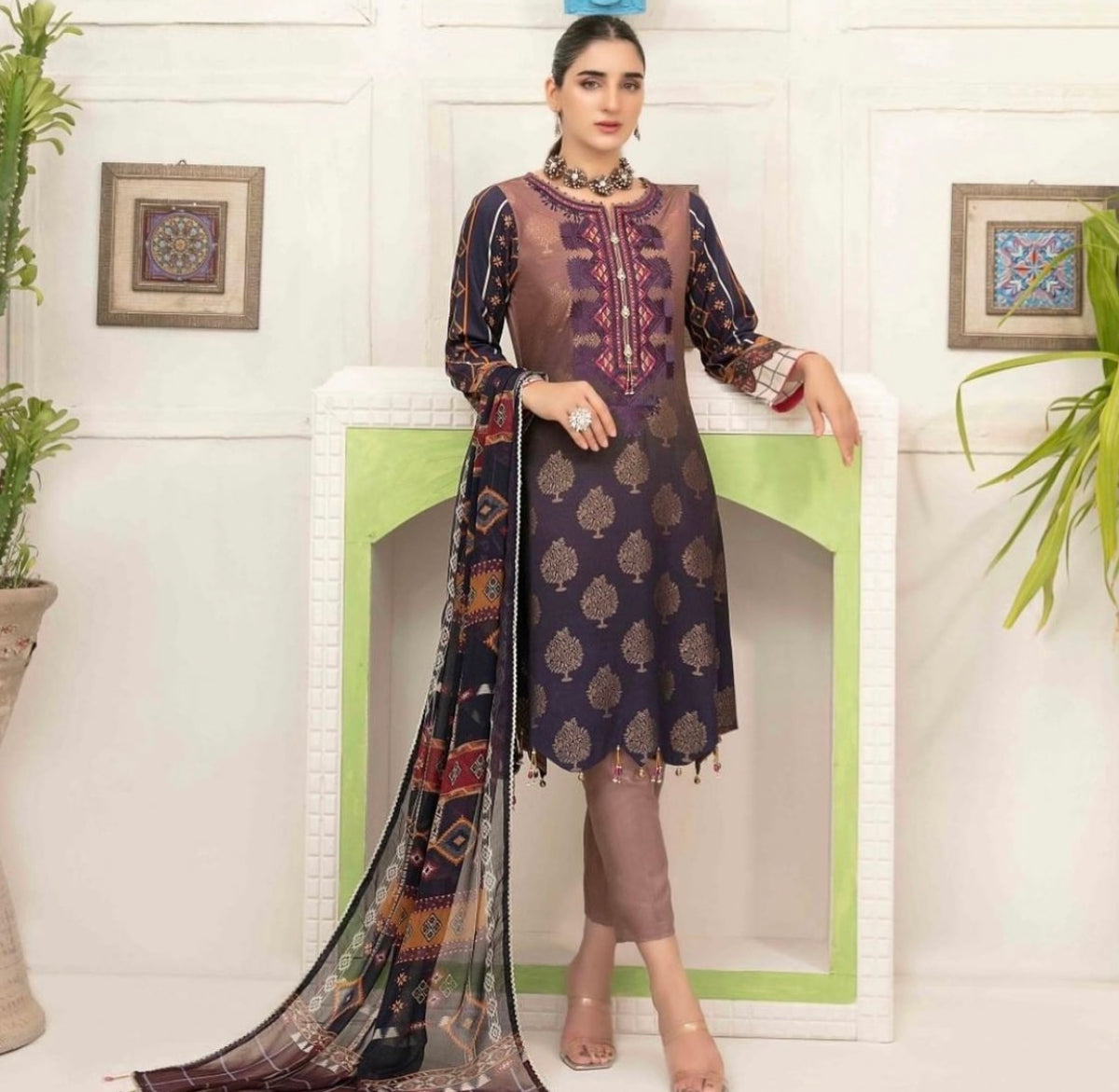Tawakkal Banarasi Unstitched Suit