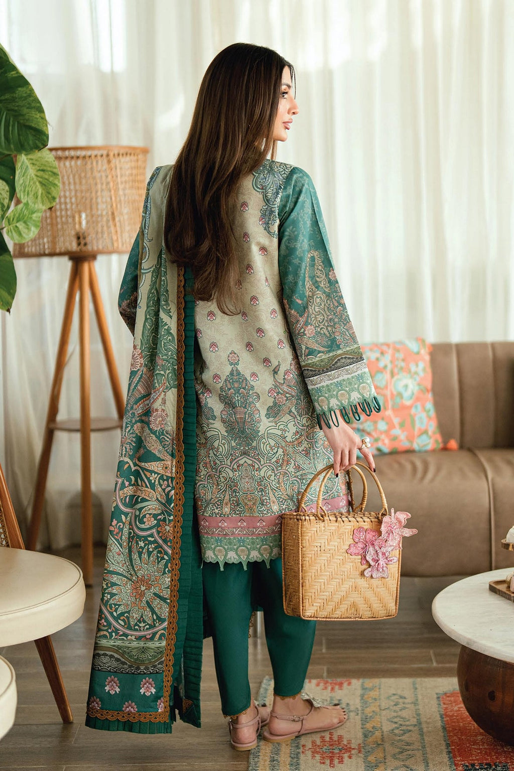 Jade Urbane Lawn Print Unstitched