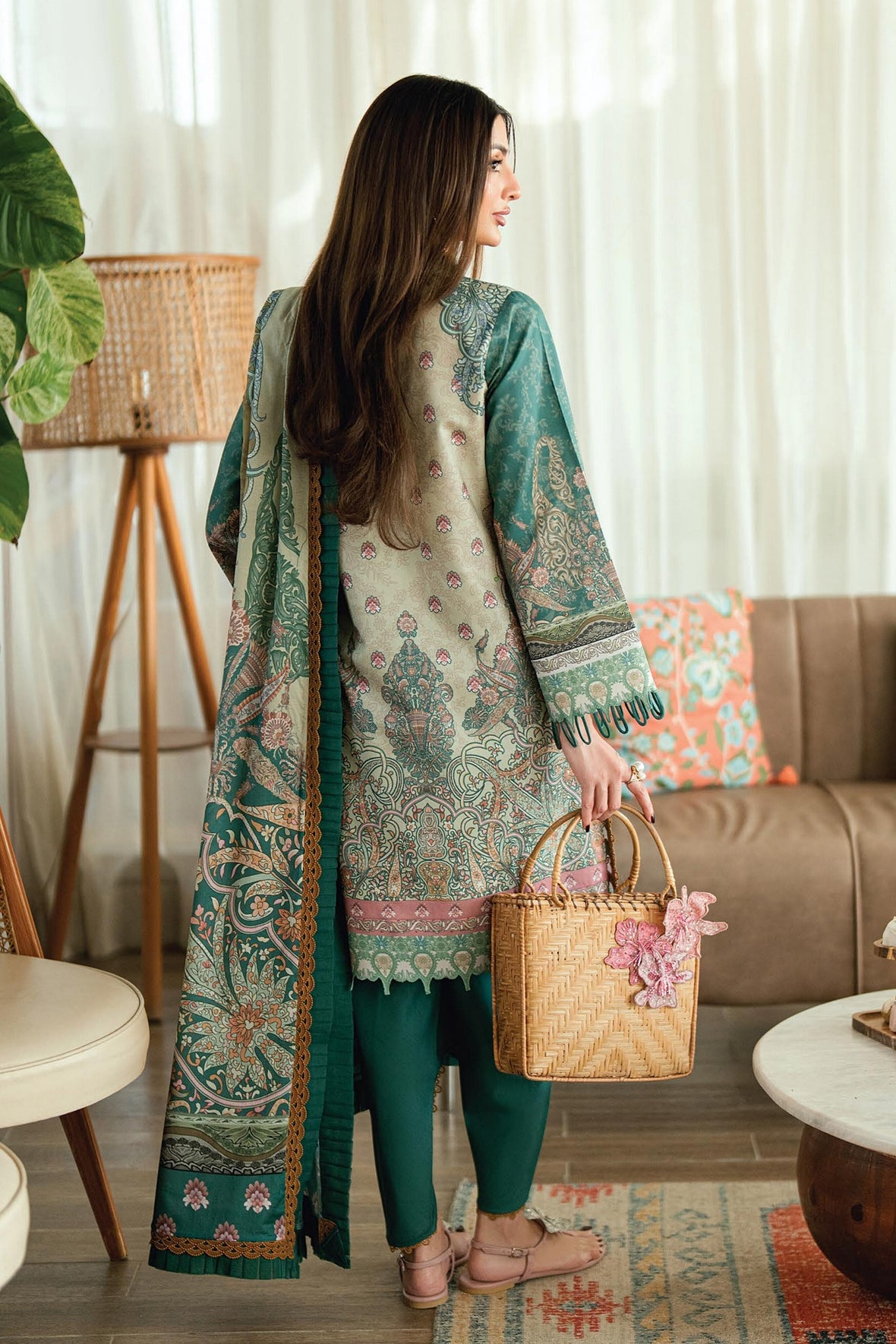 Jade Urbane Lawn Print Unstitched