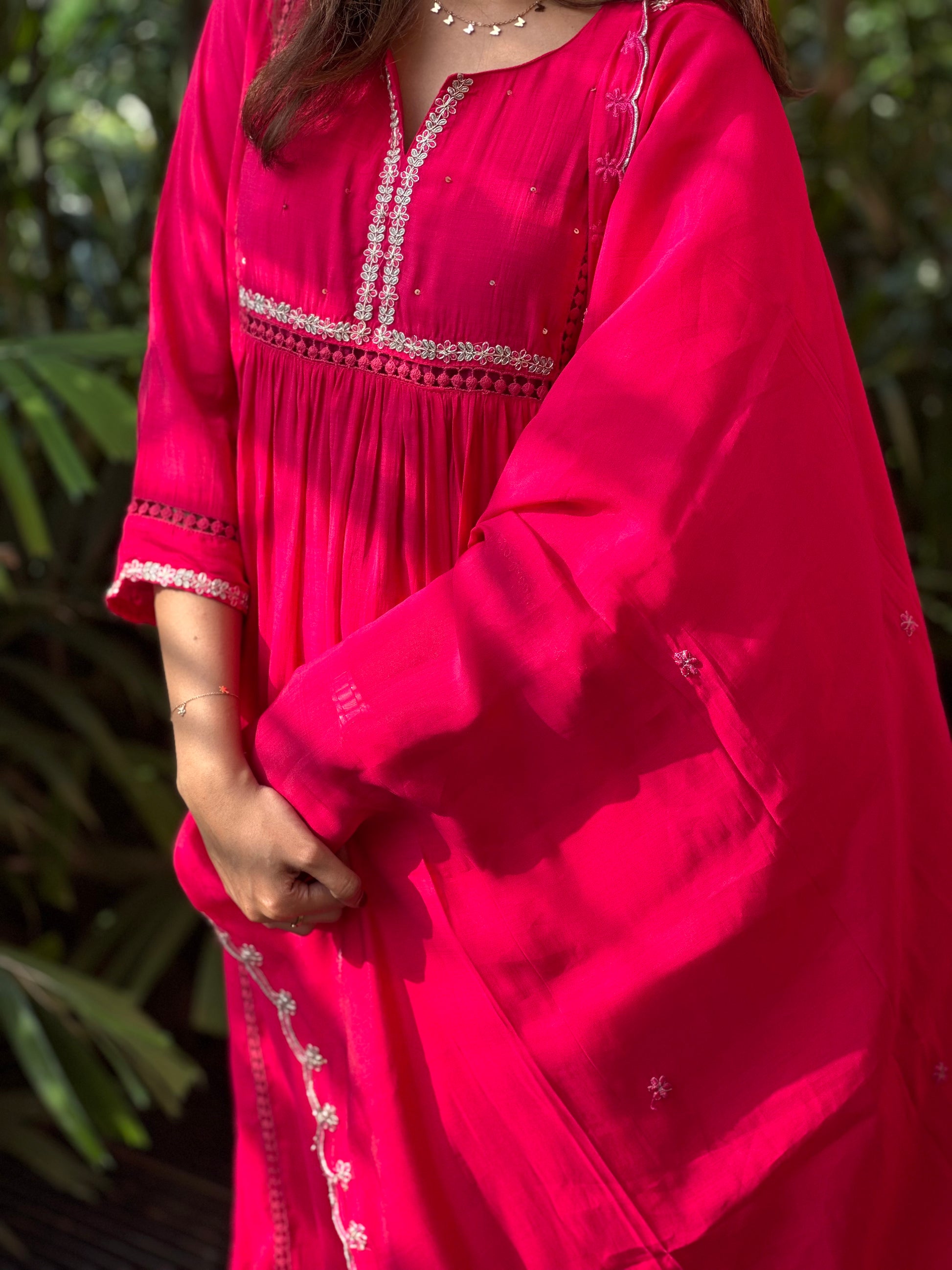 MAL CHANDERI STITCHED SUIT