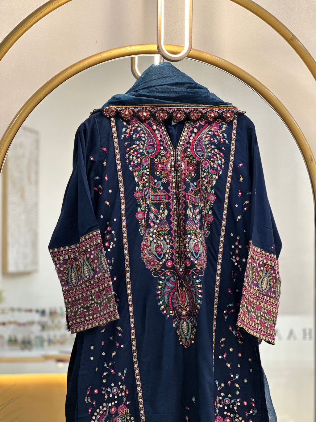 Rayon Embroidered Party wear Stitched Suit