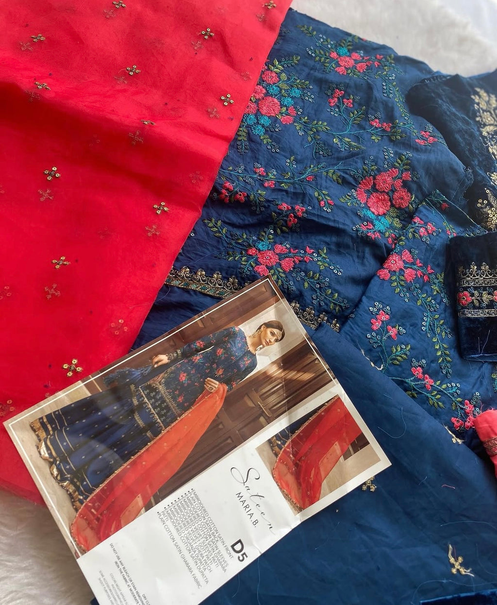 Maria B Sateen Luxury Unstitched