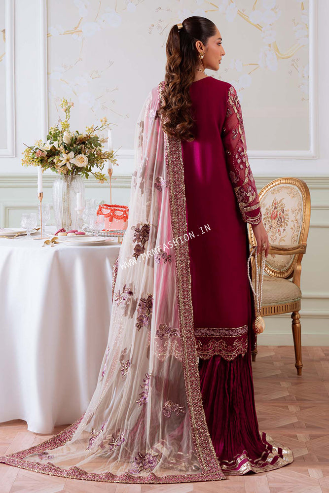 Nureh Elanora Embroidered Luxury Organza Unstitched