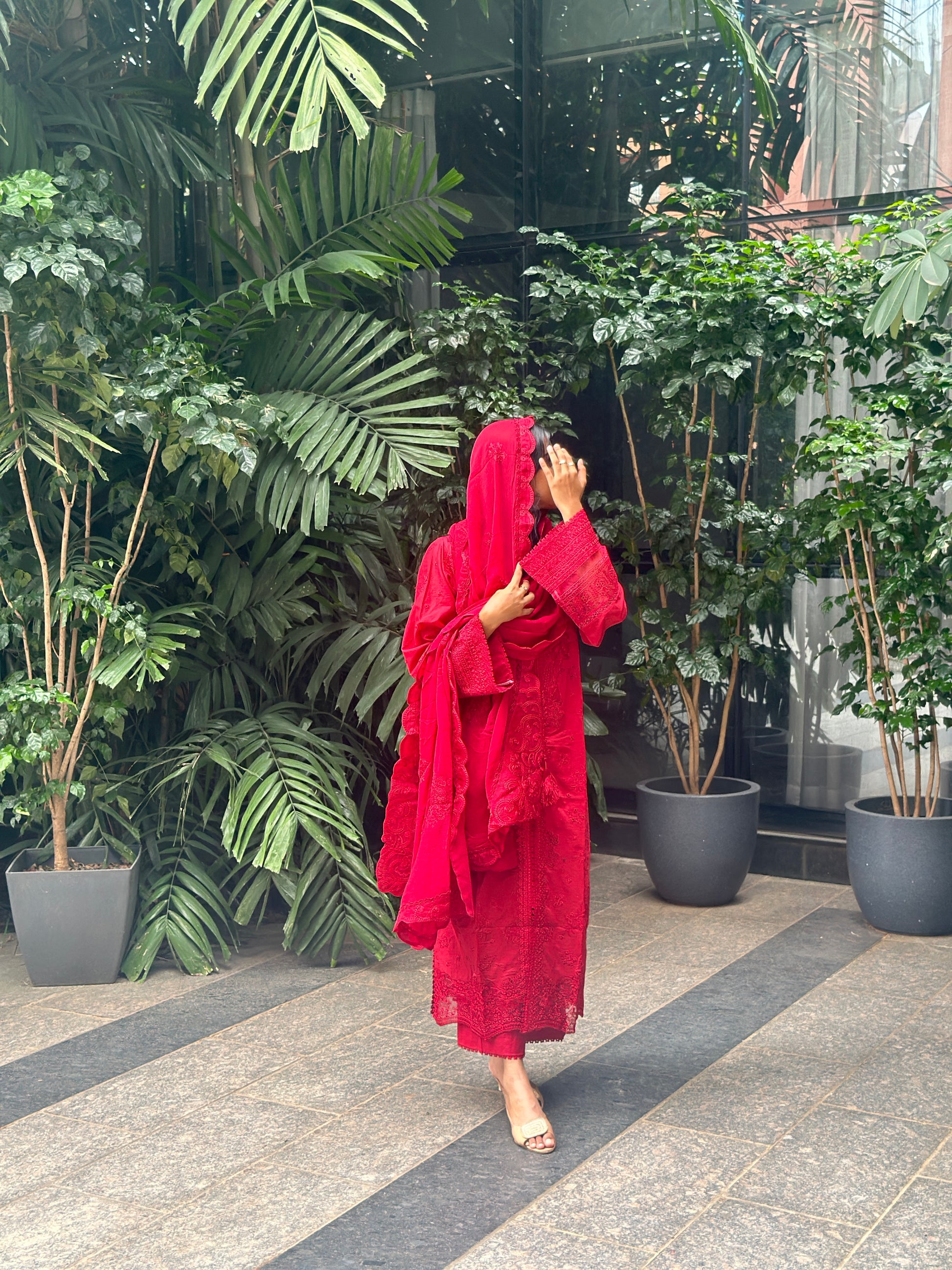 QALAMKAR Chikankari Stitched Suit