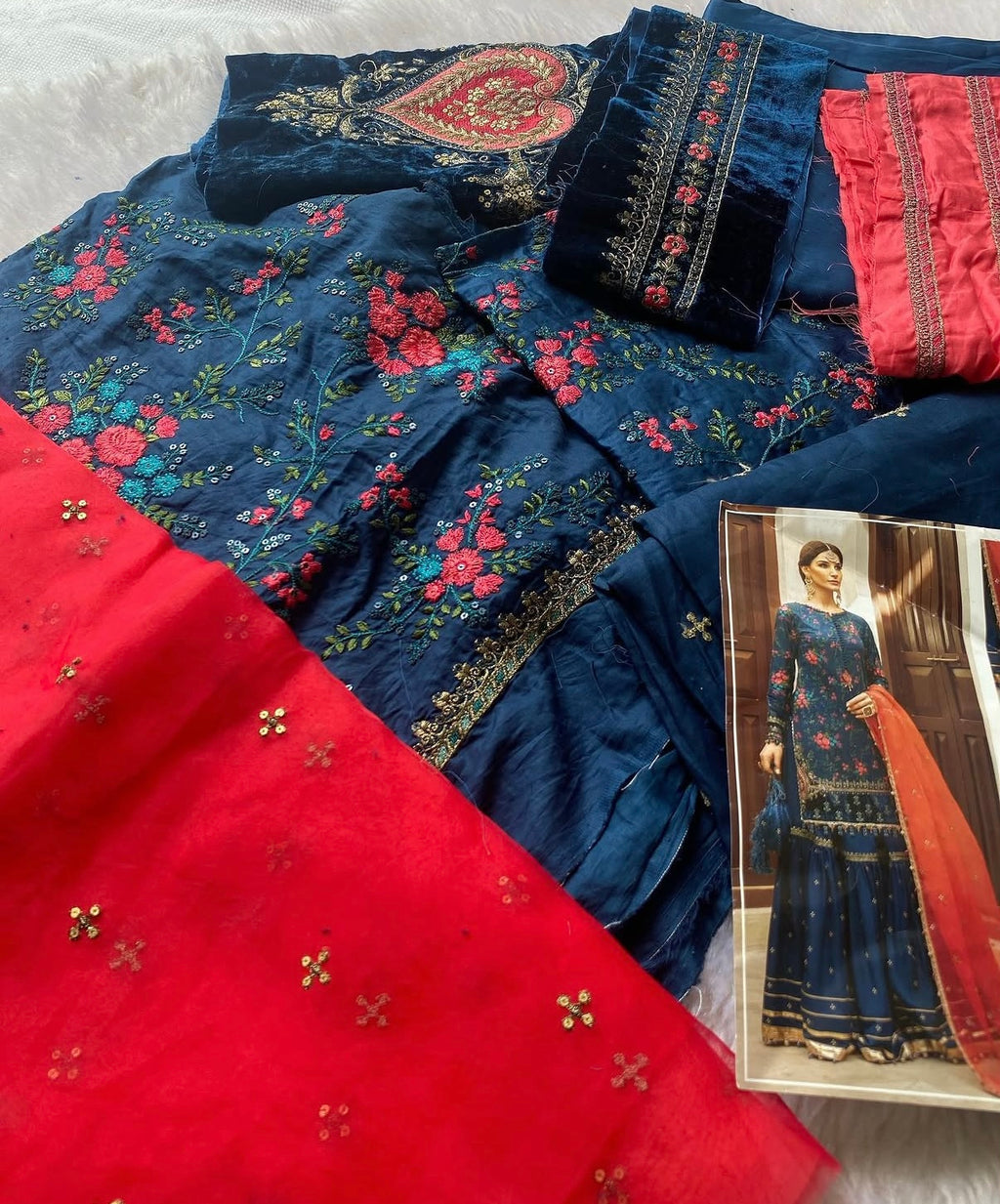 Maria B Sateen Luxury Unstitched