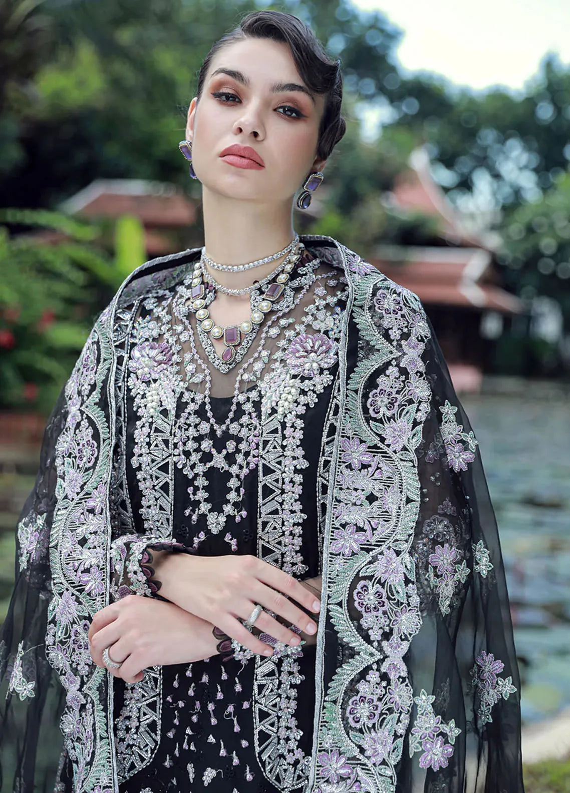 Ermina By Ezra Embroidered Net Suit Unstitched 4 Piece