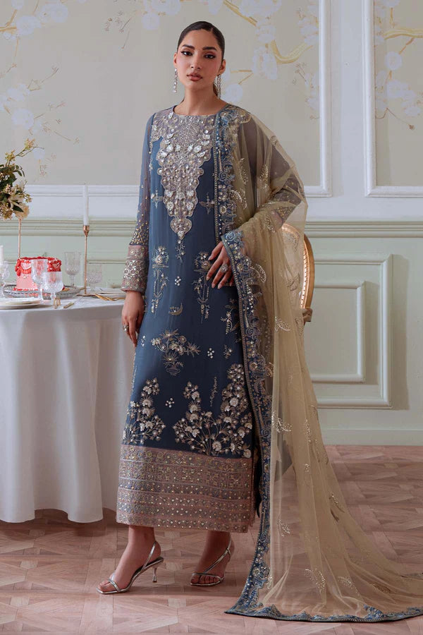 Nureh Elanora Embroidered Luxury Chiffon Unstitched