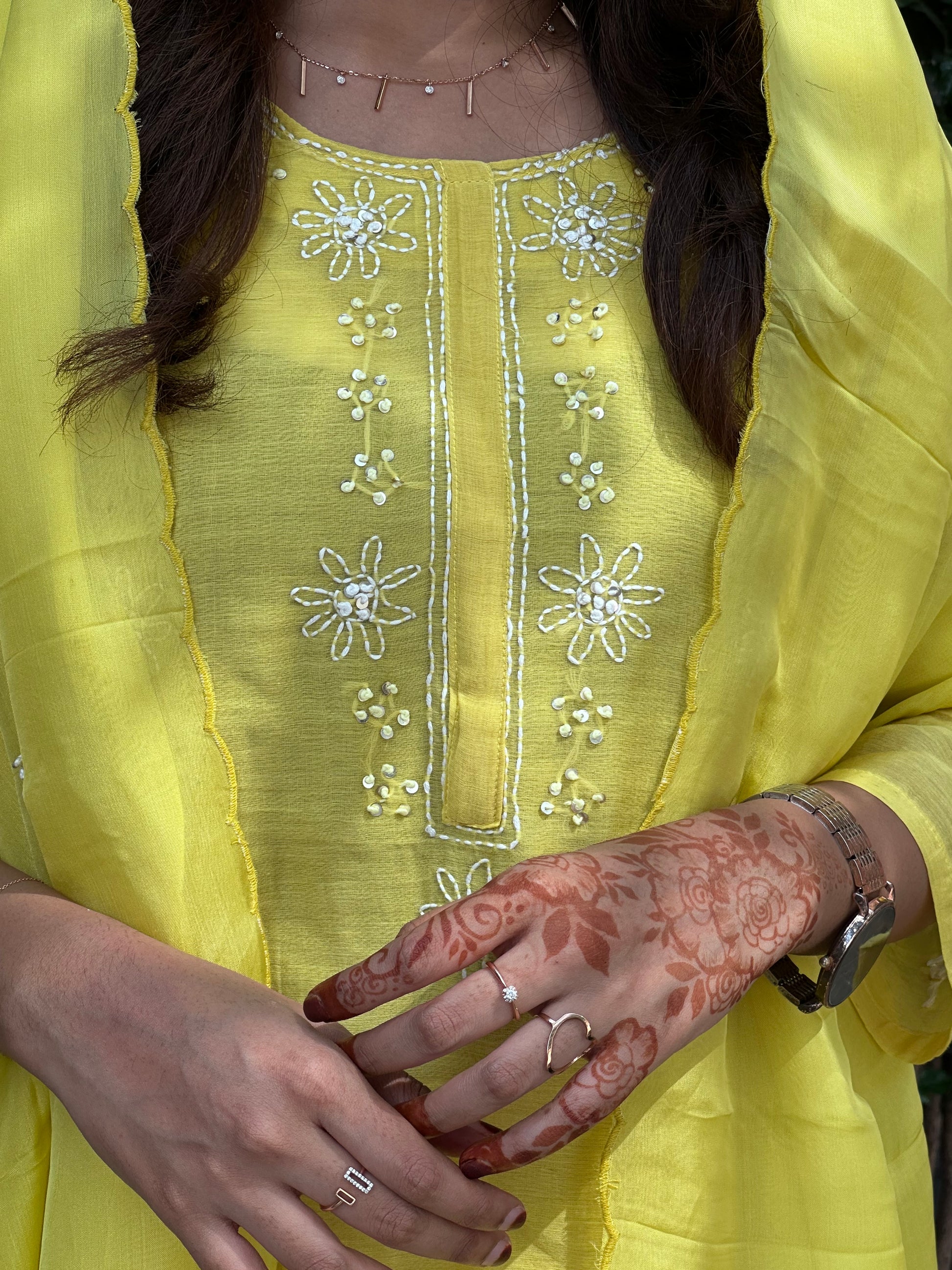 MAL CHANDERI STITCHED SUIT