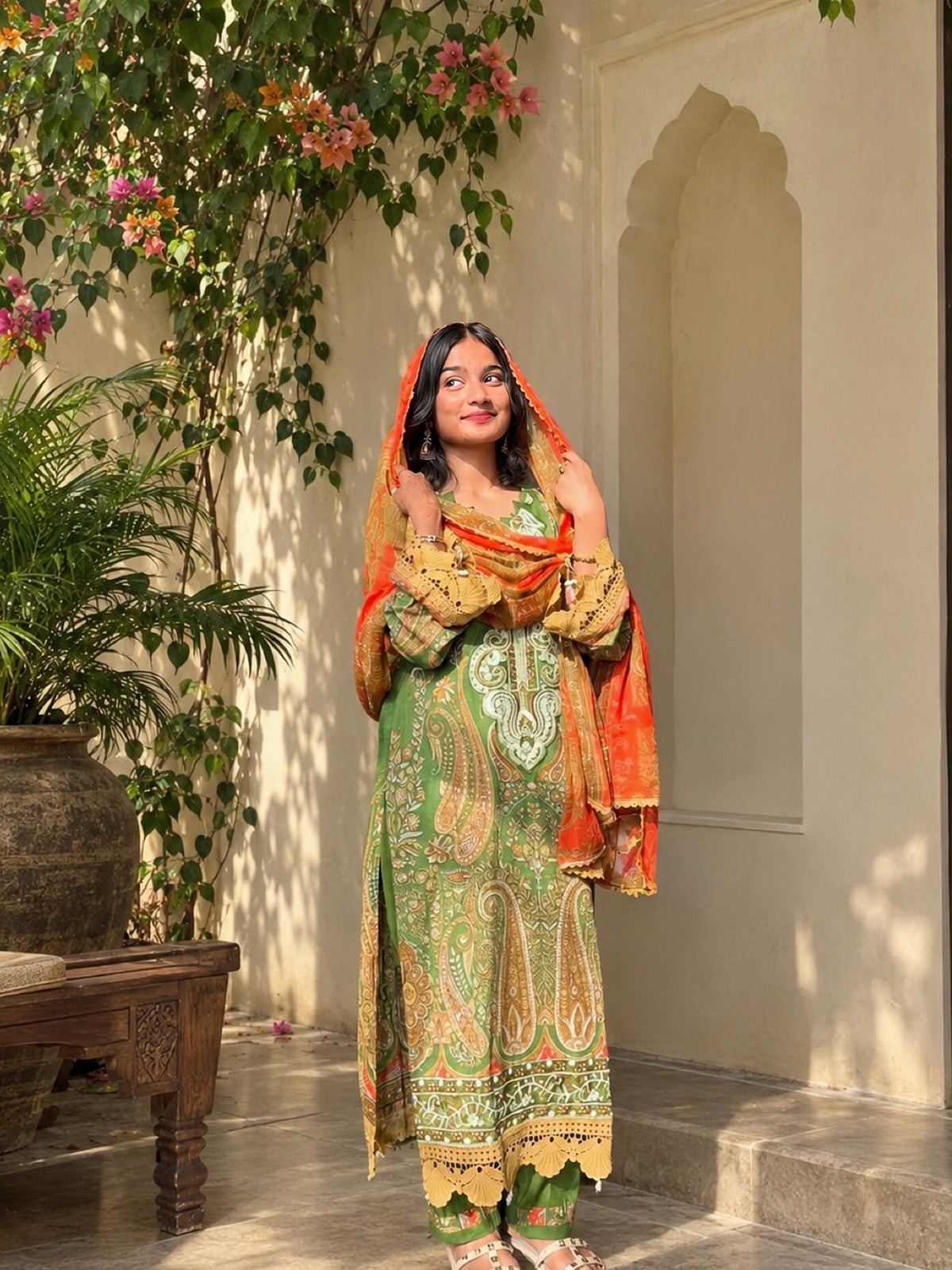 Cotton Embroidered Stitched Suit