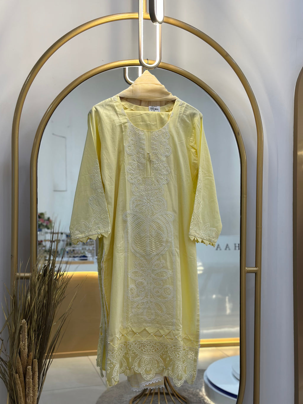 Embroidered Cotton Stitched Suit