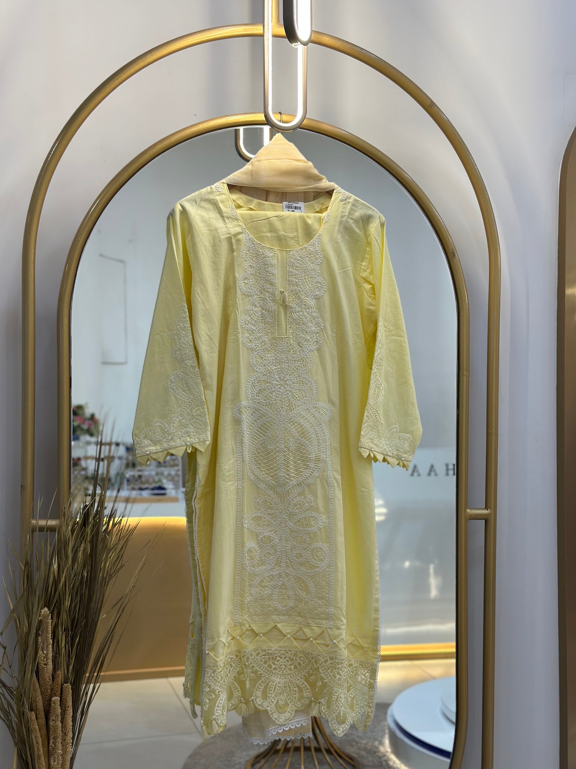 Embroidered Cotton Stitched Suit