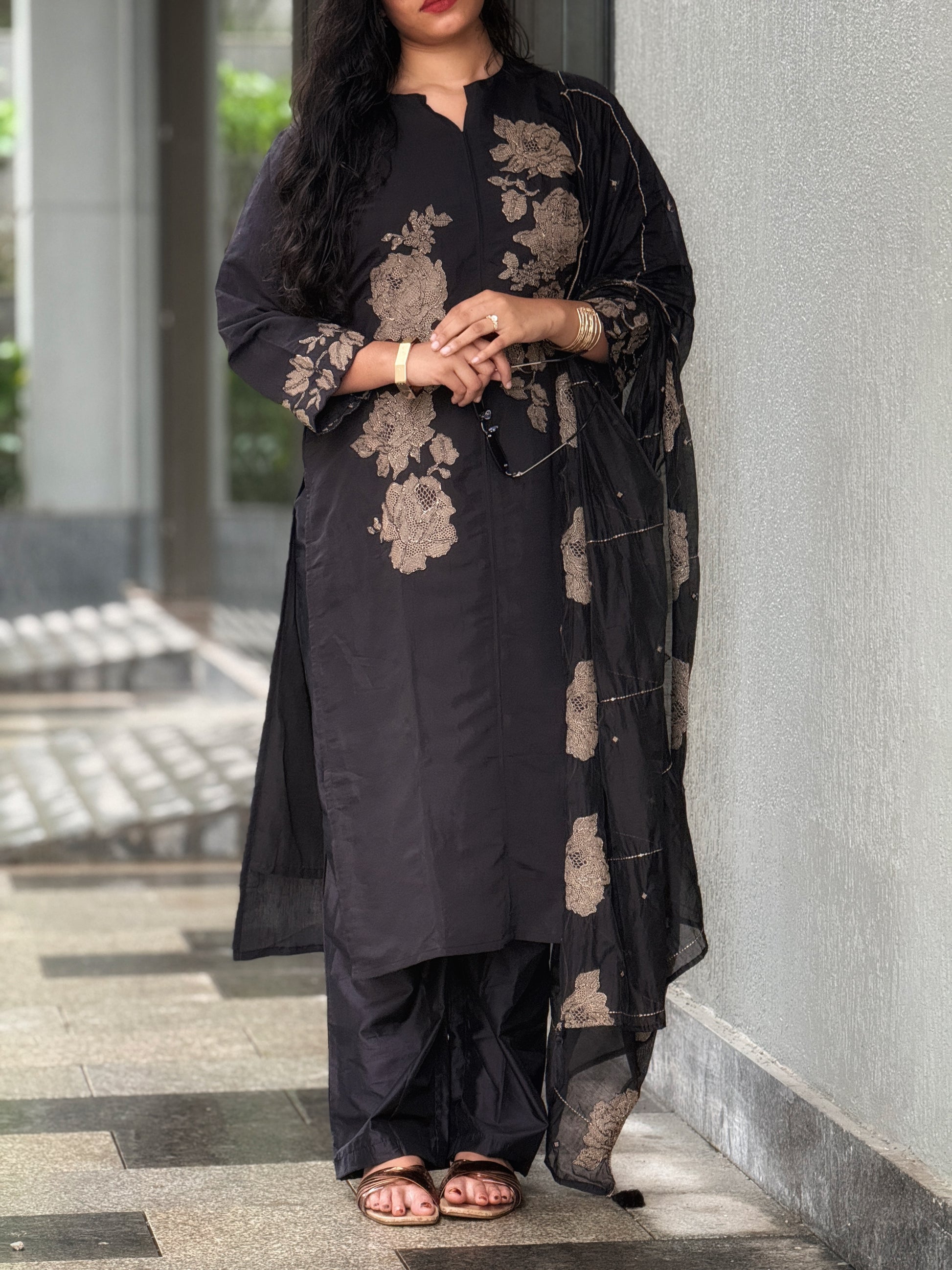 Cotton Silk Stitched Suit