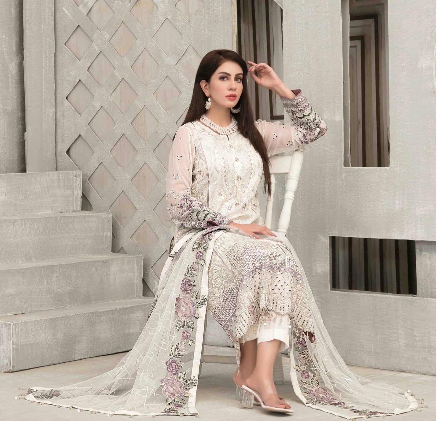 NOOR TAWAKKAL PARTY WEAR STITCHED