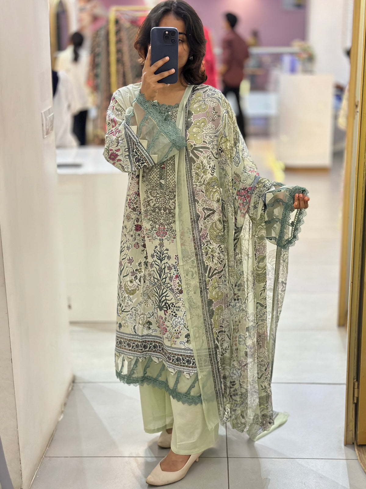 Cotton Embroidered Stitched Suit