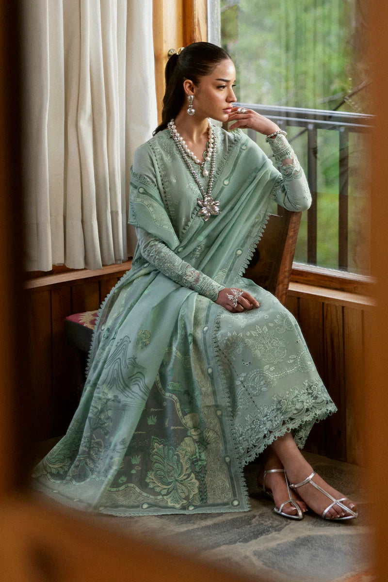Qalamkar Qlinekari Lawn- Unstitched