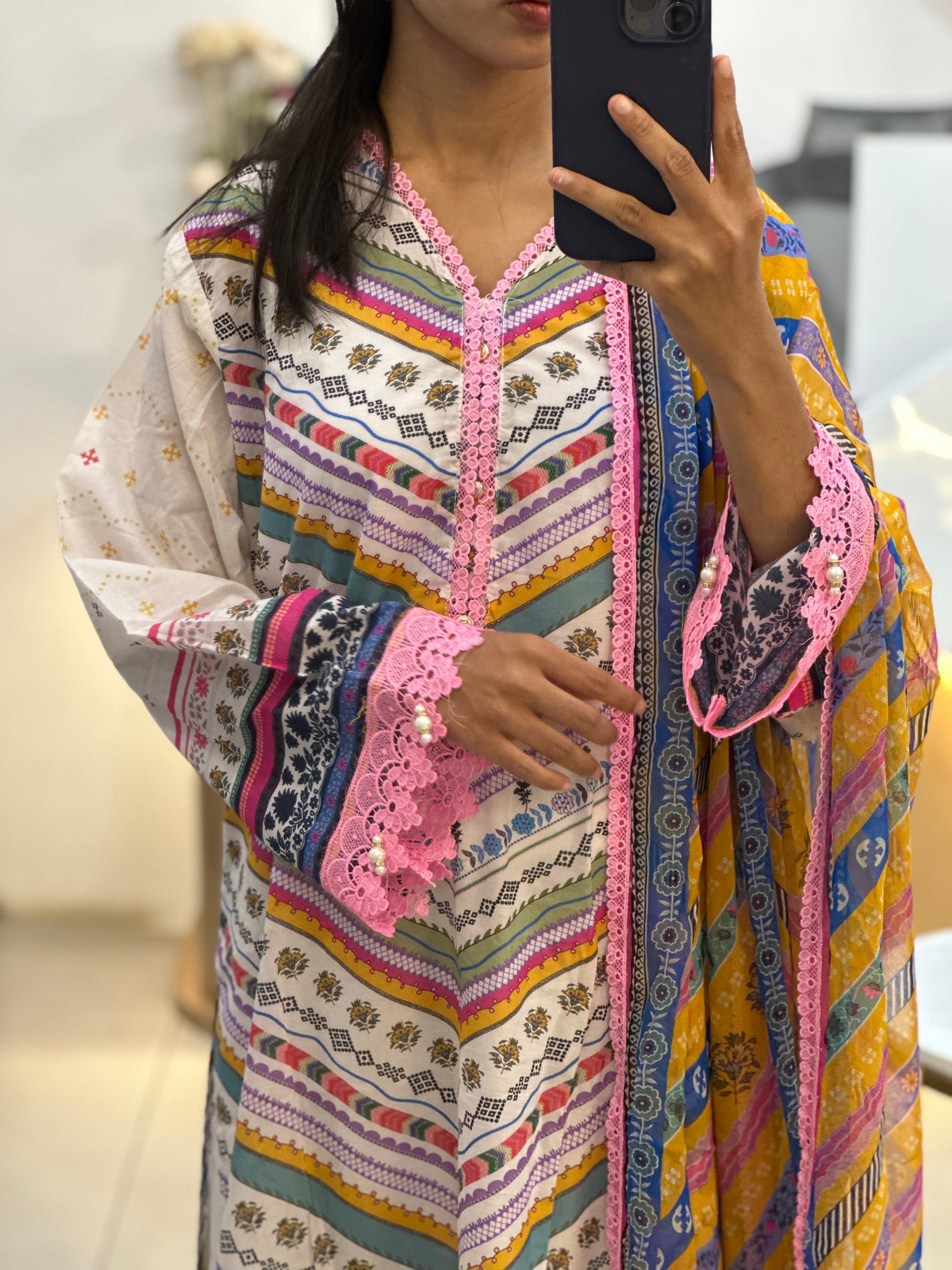 Stitched Lawn suit